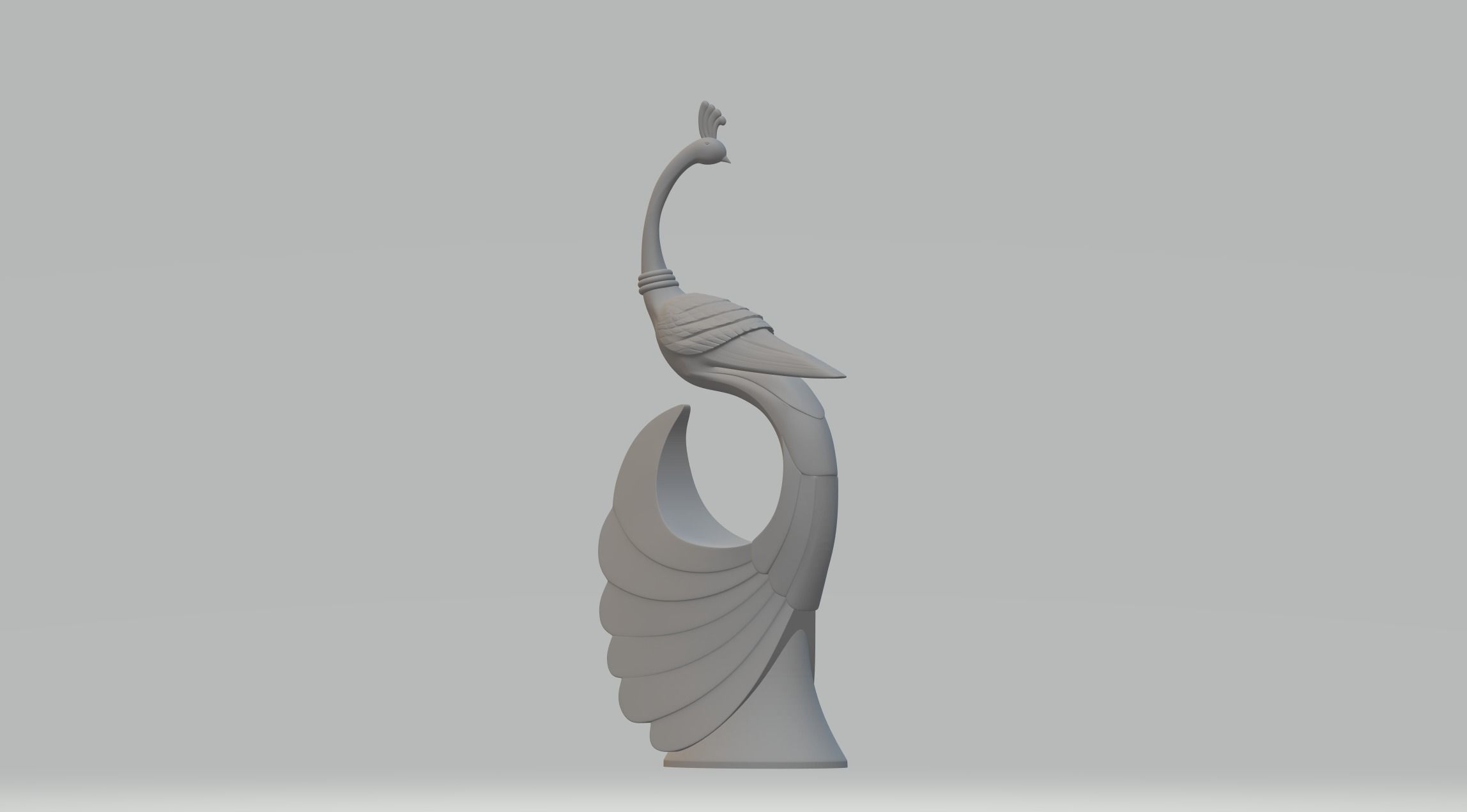 Peacock Ornament 3D Model 3D print model_3