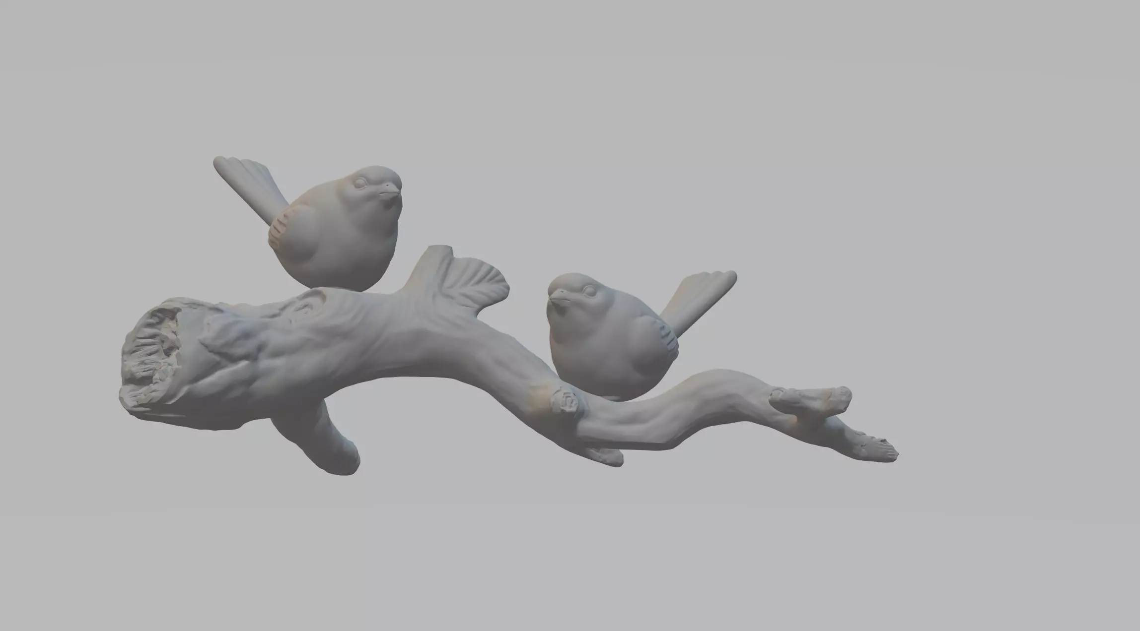 Magpie Branch 3D Model 3D print model_0