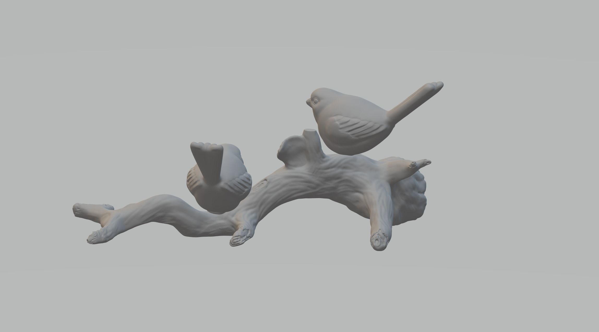 Magpie Branch 3D Model 3D print model_2