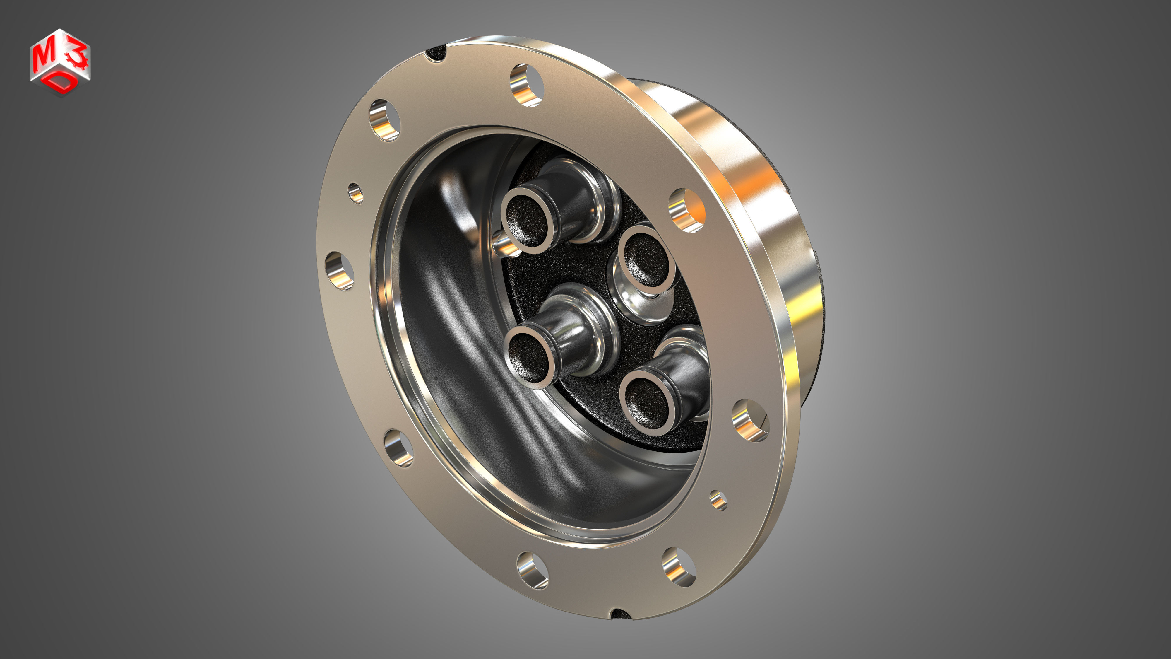 Planetary Gear Carrier 3D model_6