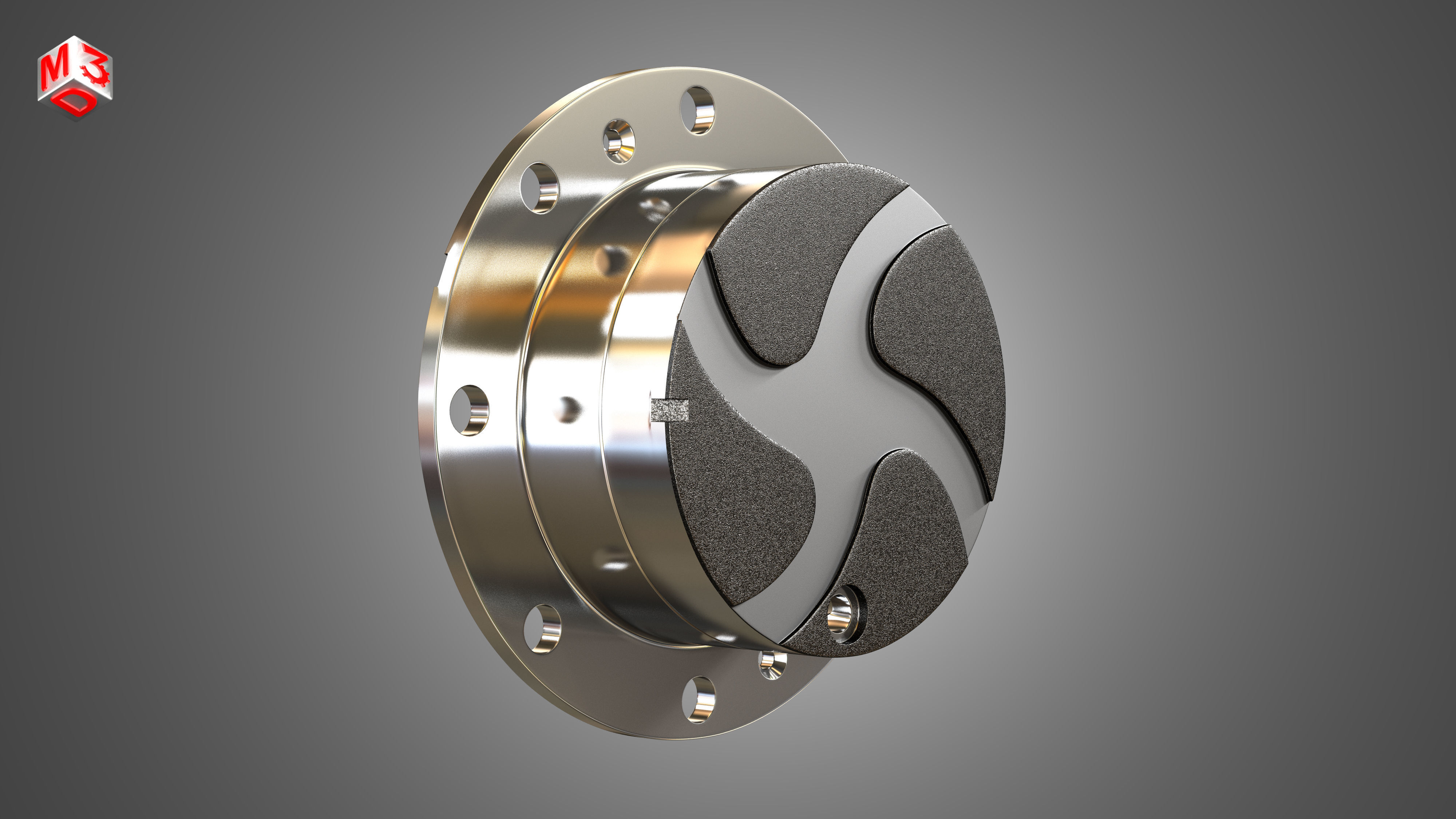 Planetary Gear Carrier 3D model_3