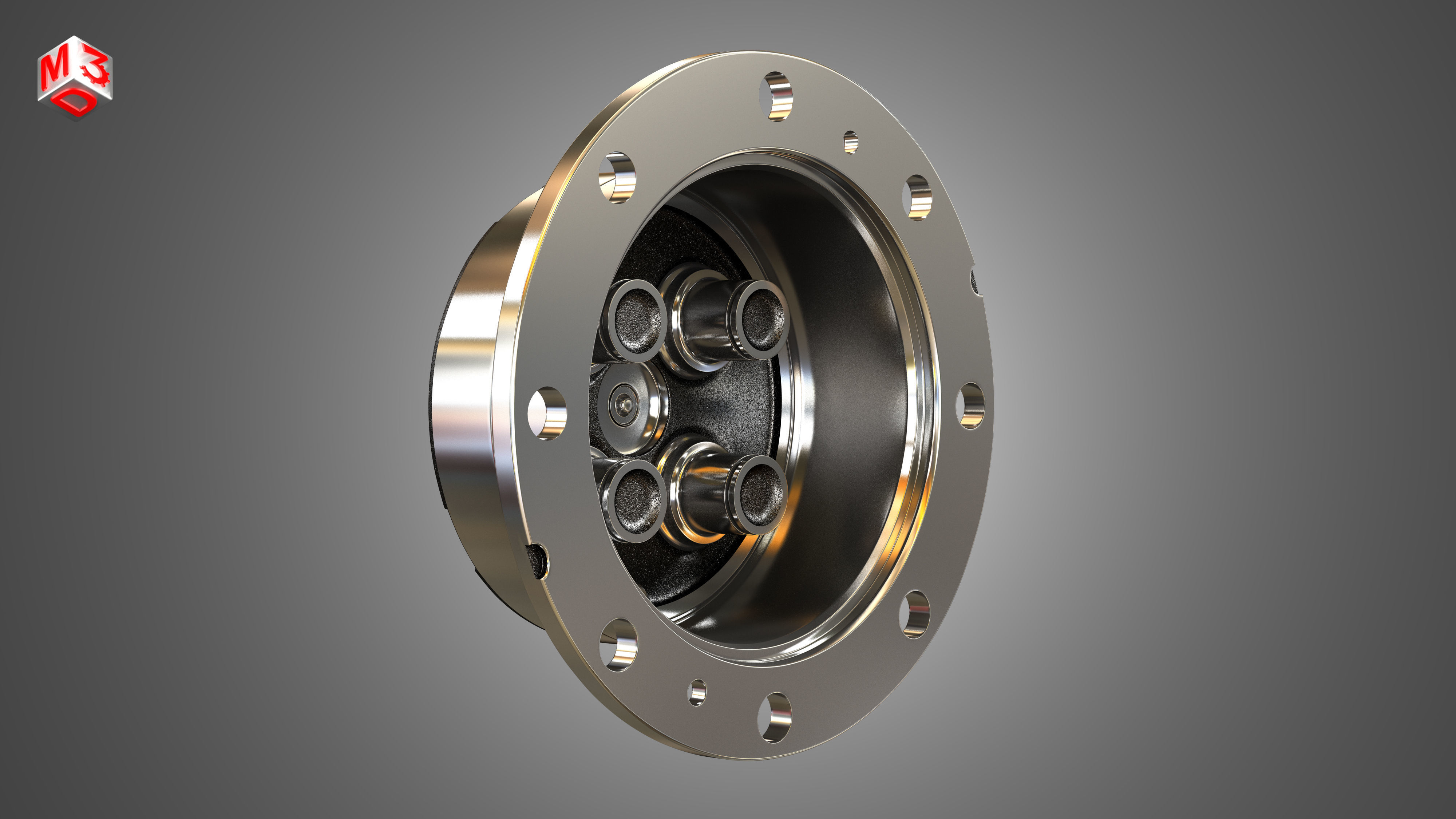 Planetary Gear Carrier 3D model_2