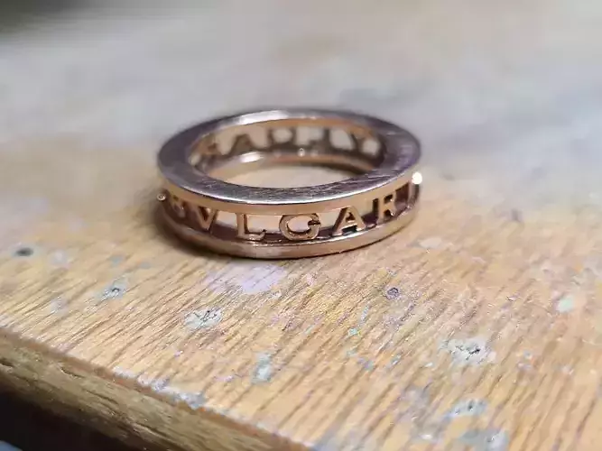 3D BulgaryRing 3D print Model metal ring with letter rbv