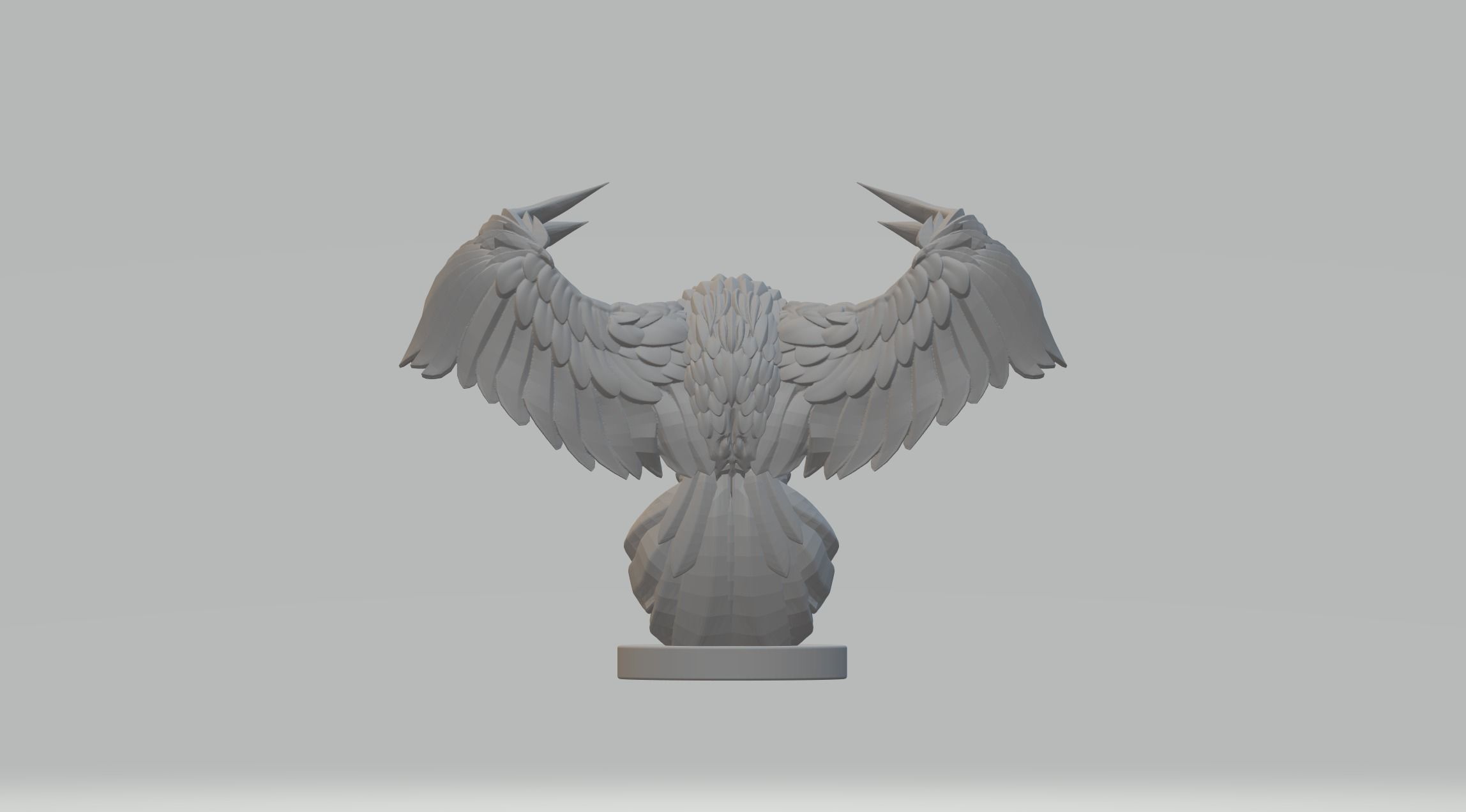 Owl 3D Model eagle statue 3D print model_3