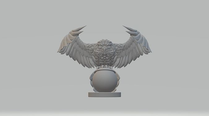 Owl 3D Model eagle statue 3D print model