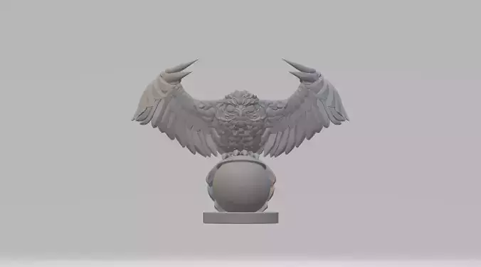 Owl 3D Model eagle statue 3D print model Owl 3D Model eagle statue 3D print model