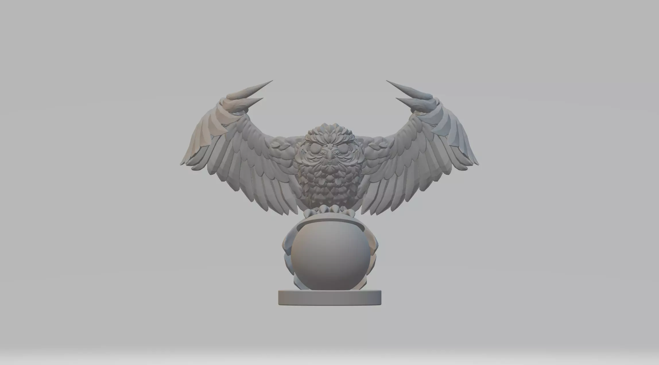 Owl 3D Model eagle statue 3D print model_0