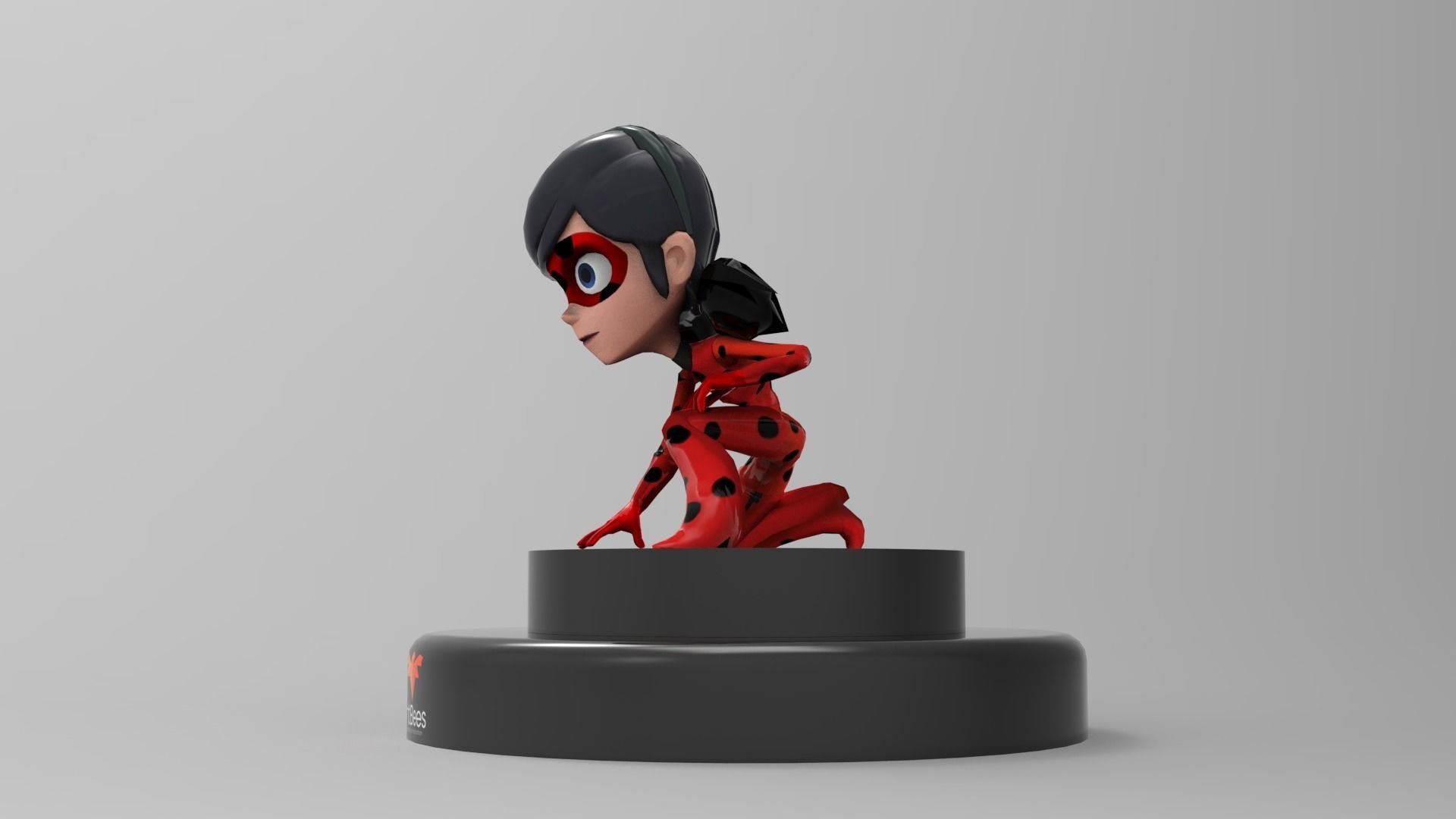 Super girl Low-poly 3D model_2