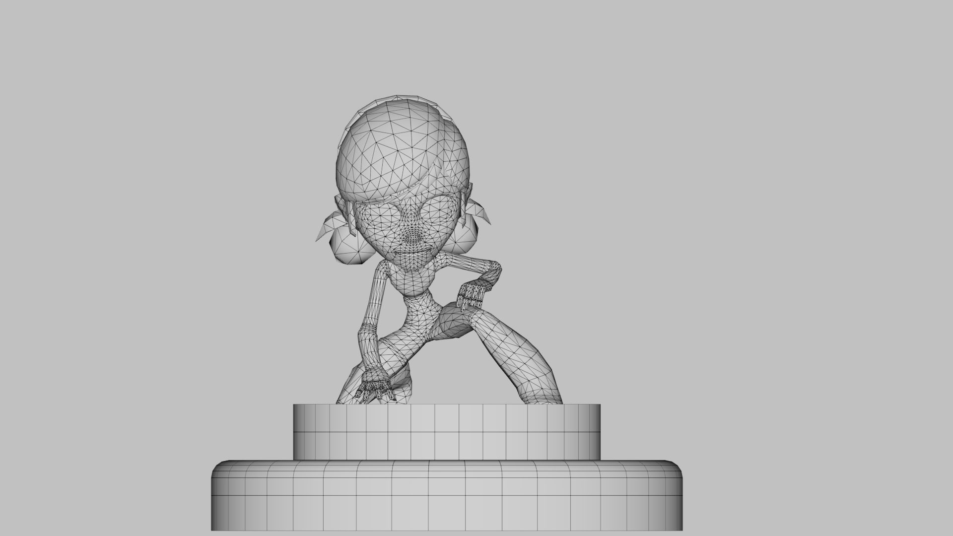 Super girl Low-poly 3D model_8