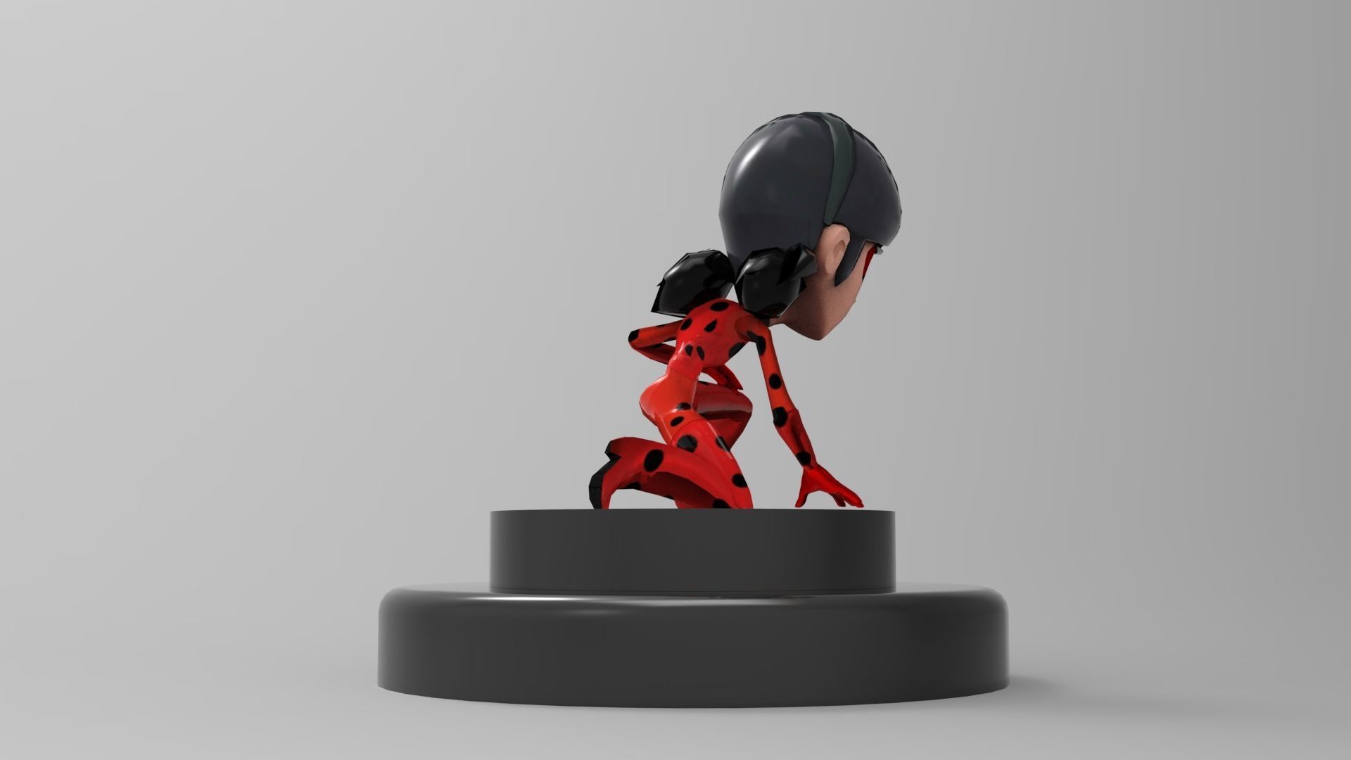 Super girl Low-poly 3D model_7