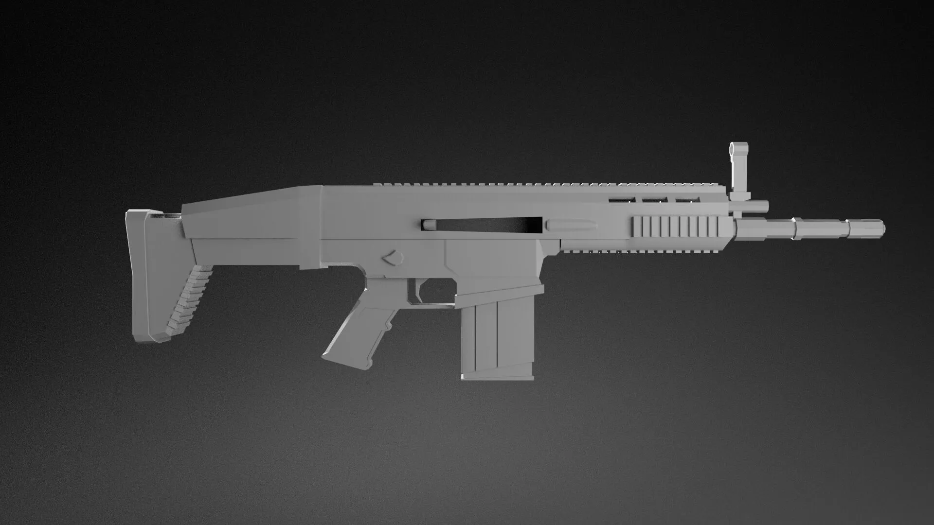 SCAR-H colorful gun Free low-poly 3D model