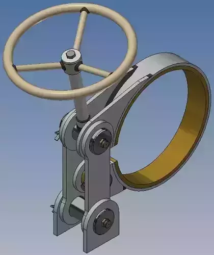 Band brake 250 mm diameter 3D model
