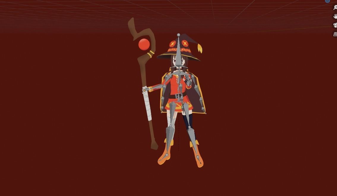 Anime Megumin Low-poly 3D model_1