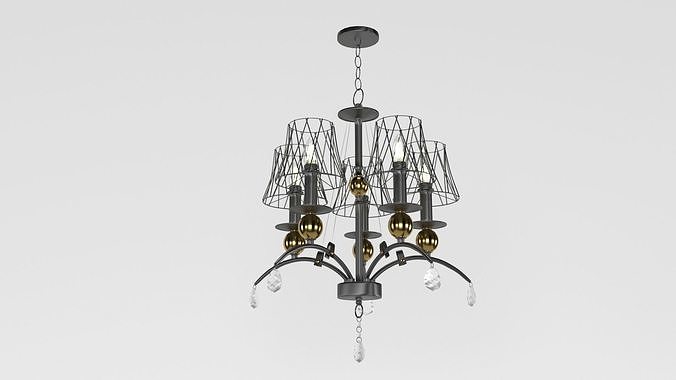 Lussole lgo arivaca chandelier 3D model