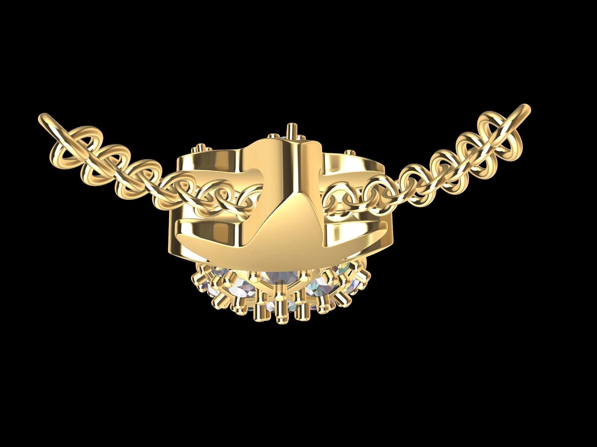 pine apple pendant 3D print model_14