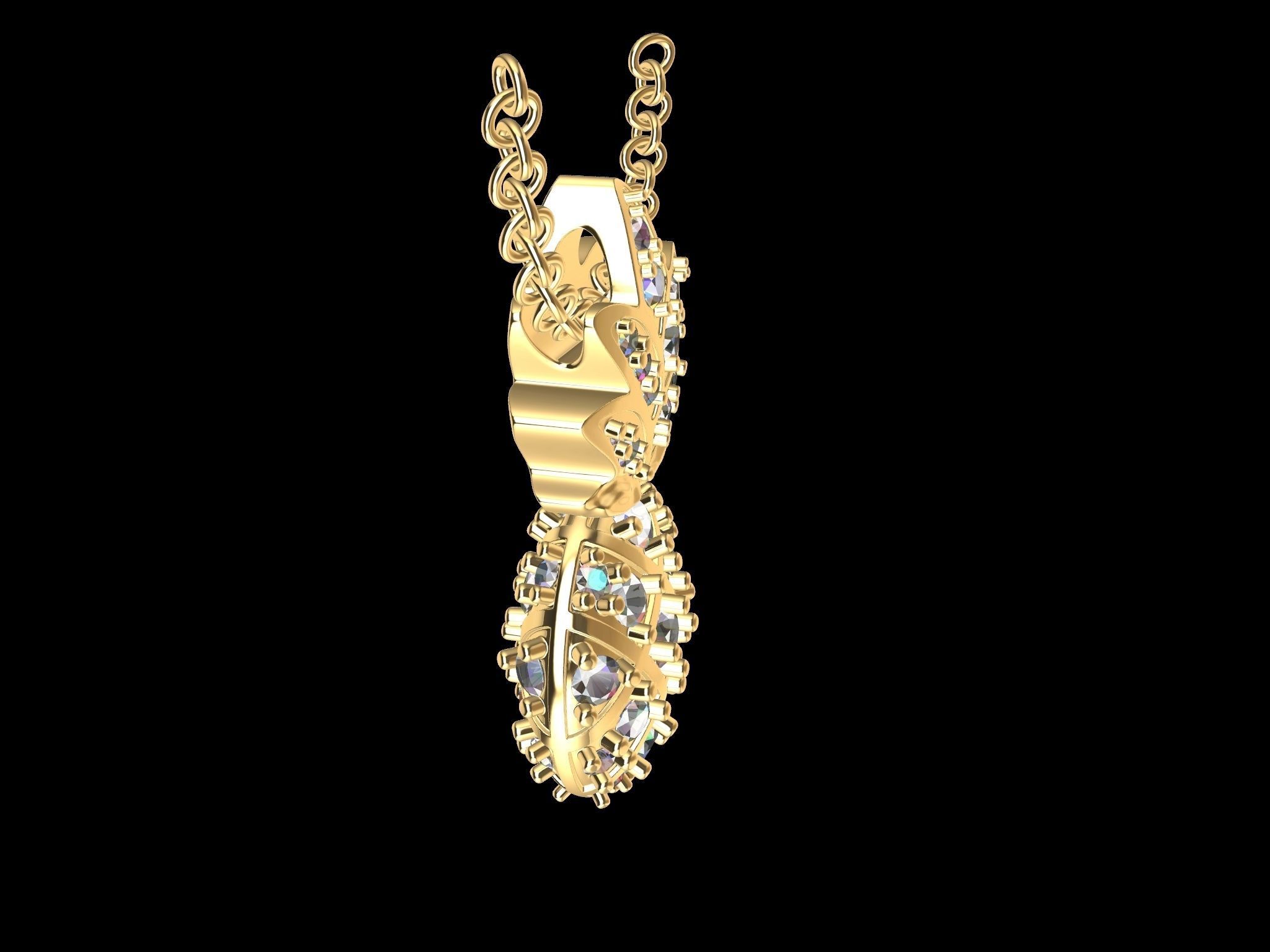 pine apple pendant 3D print model_17