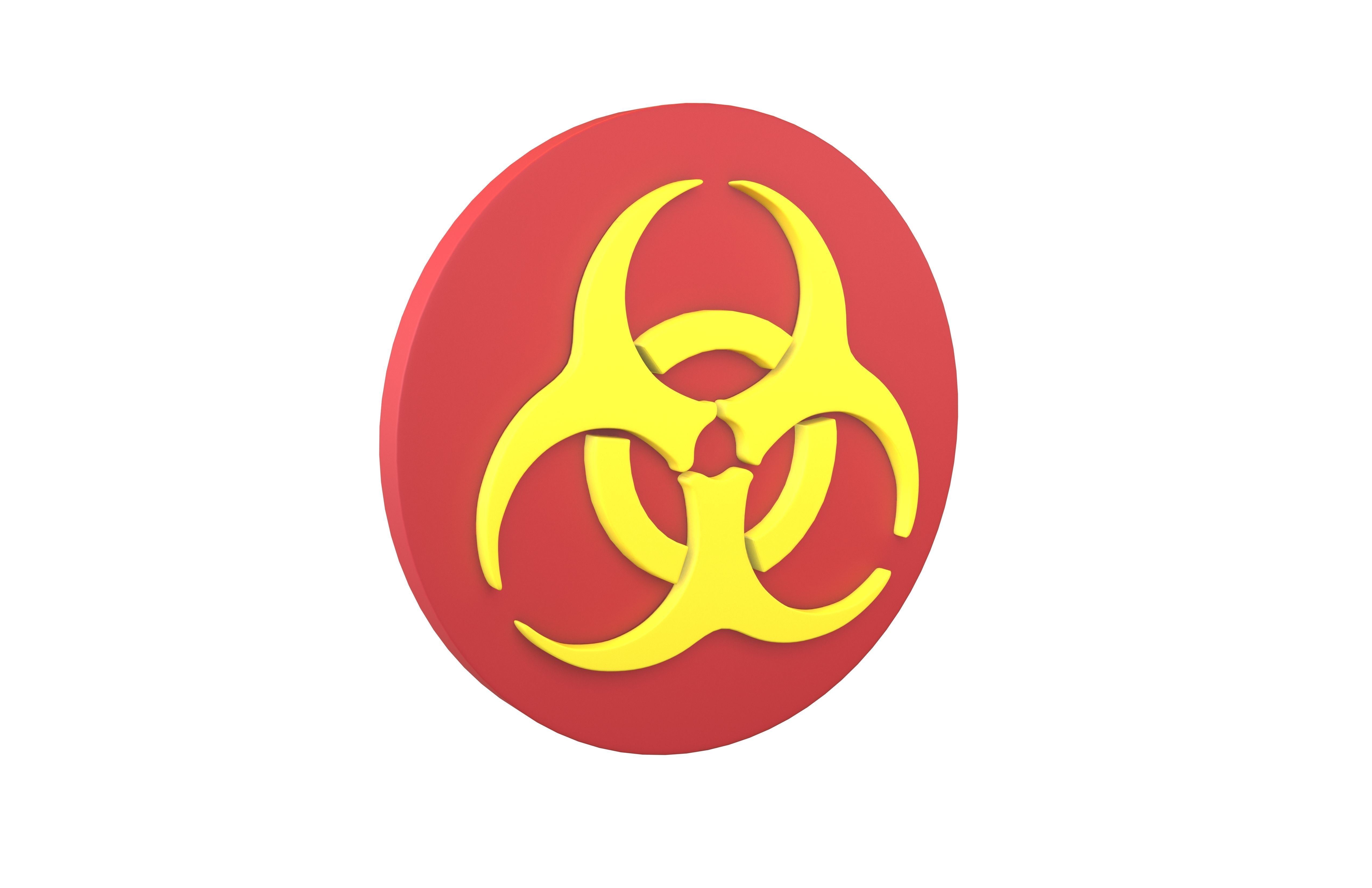 Biological Hazard Symbol v1 007 Low-poly 3D model_1