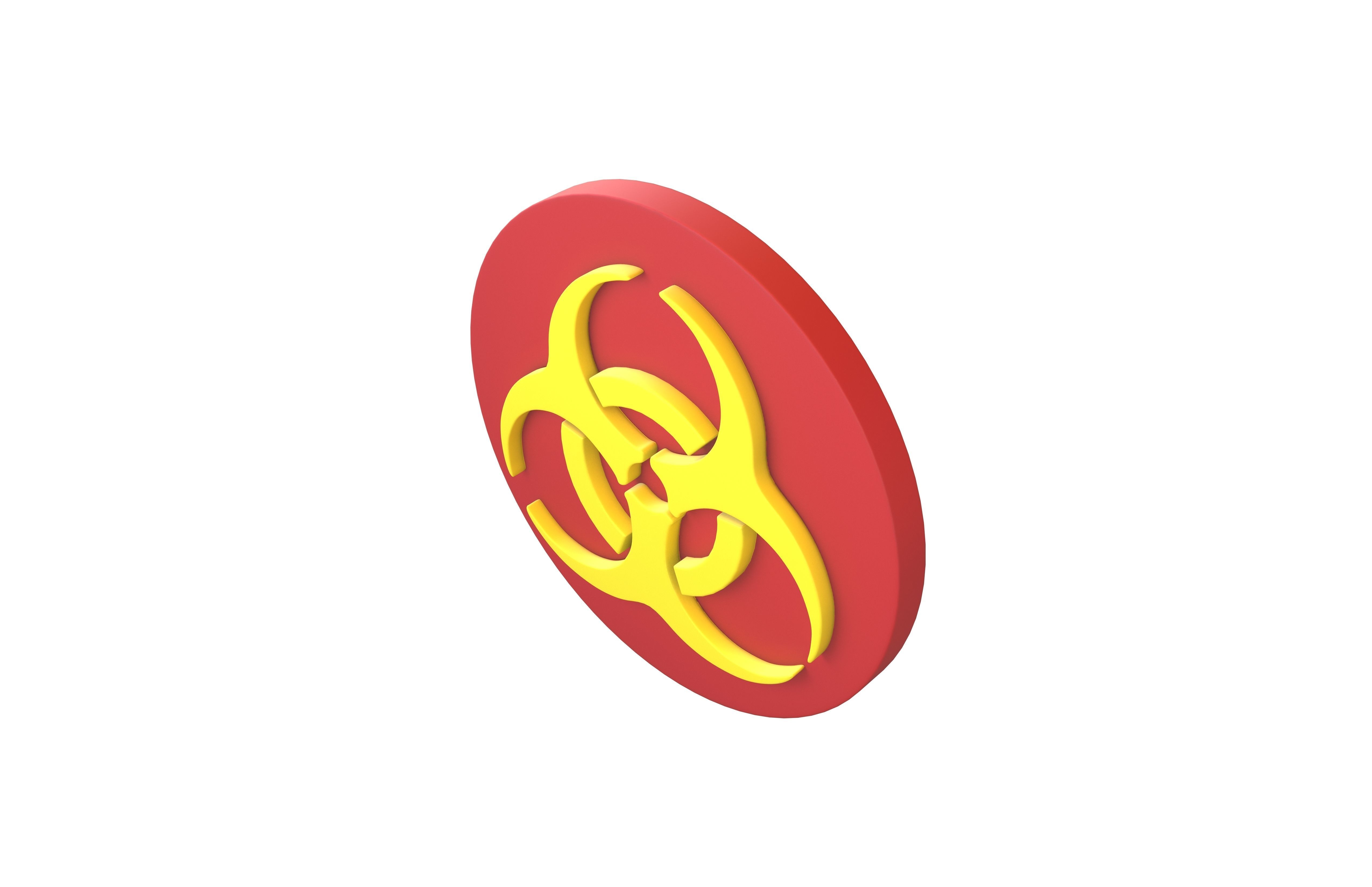 Biological Hazard Symbol v1 007 Low-poly 3D model_3
