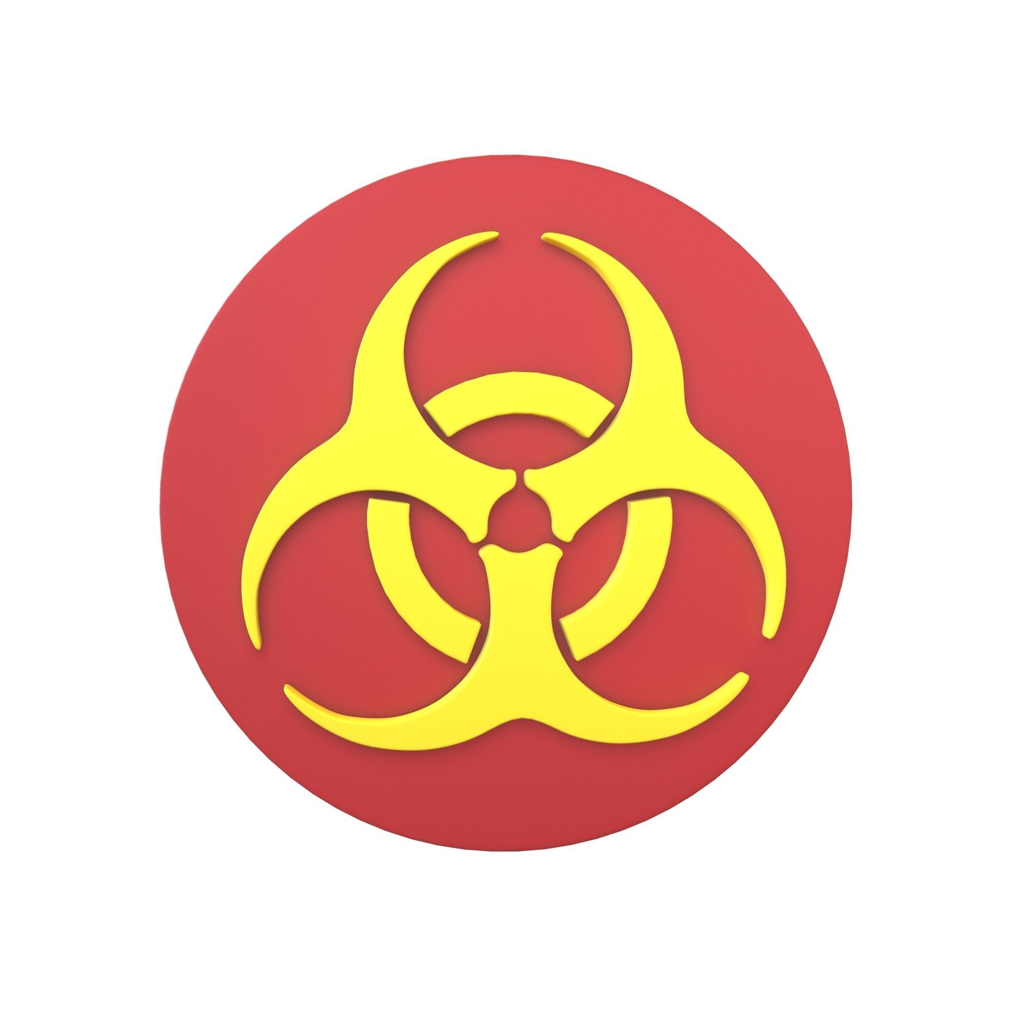 Biological Hazard Symbol v1 007 Low-poly 3D model_13
