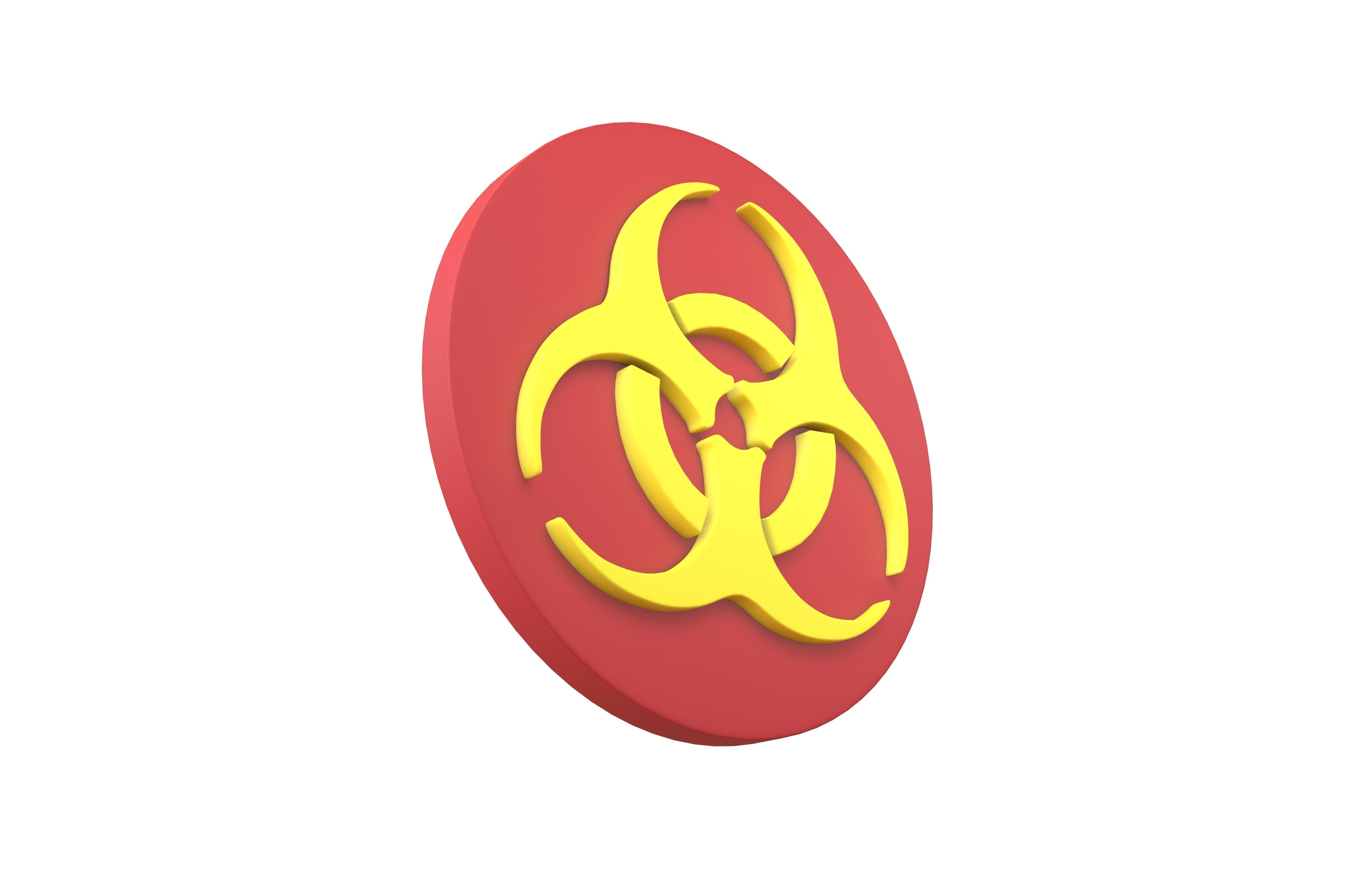 Biological Hazard Symbol v1 007 Low-poly 3D model_11