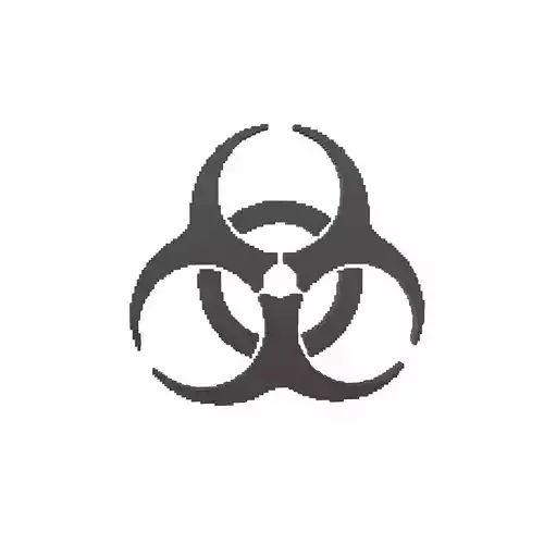 Voxel Biological Hazard Symbol v1 002