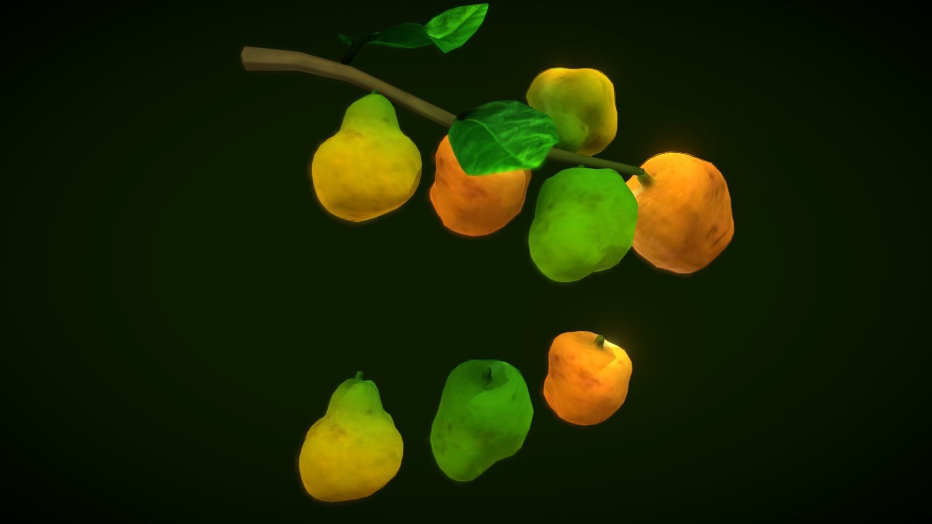 Collection Fruit Path7 Low-poly 3D model_4