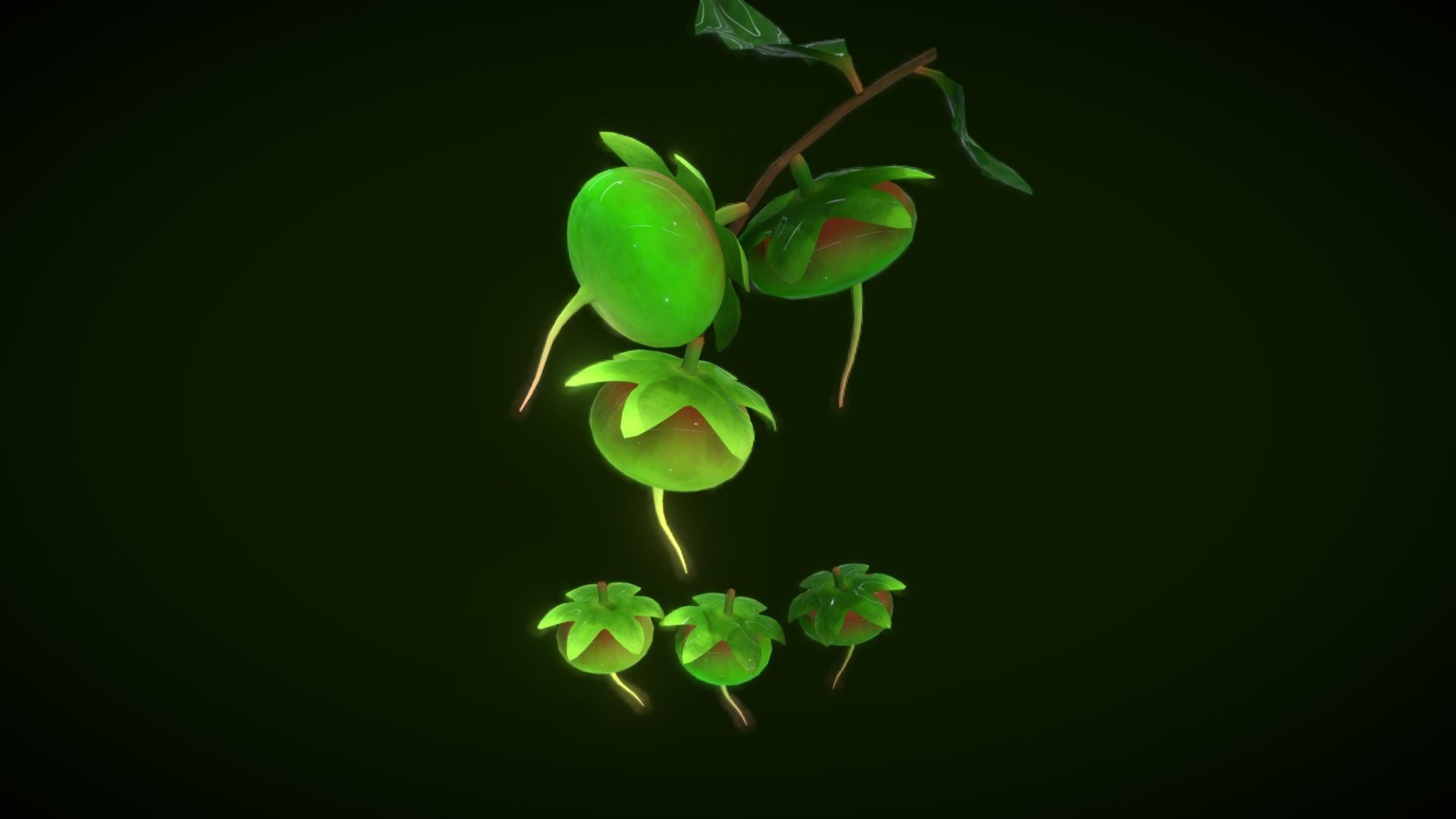 Collection Fruit Path7 Low-poly 3D model_17
