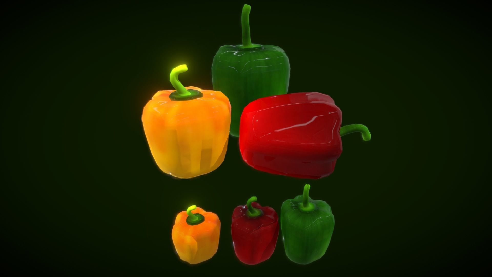 Collection Fruit Path7 Low-poly 3D model_8
