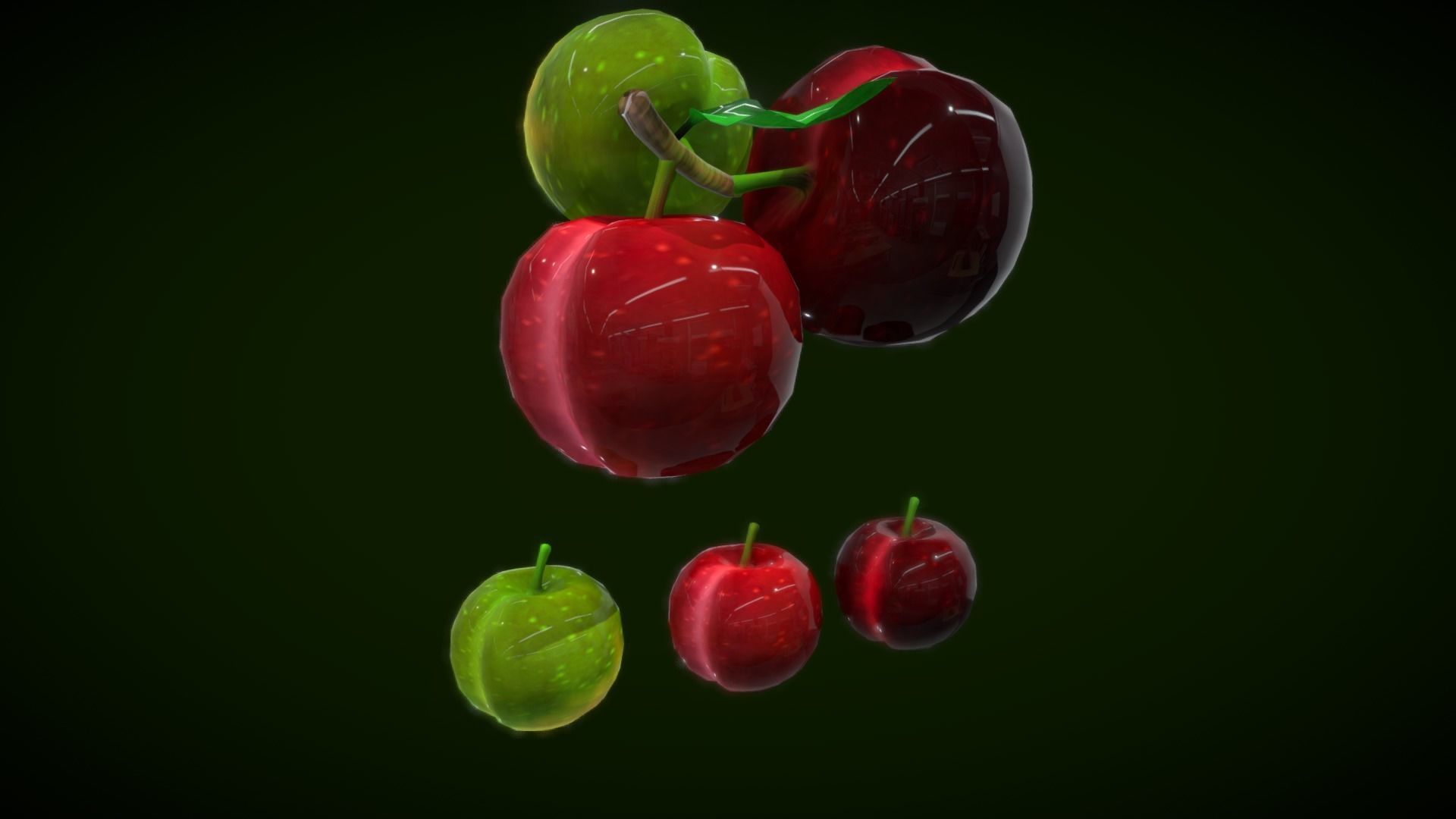 Collection Fruit Path7 Low-poly 3D model_18