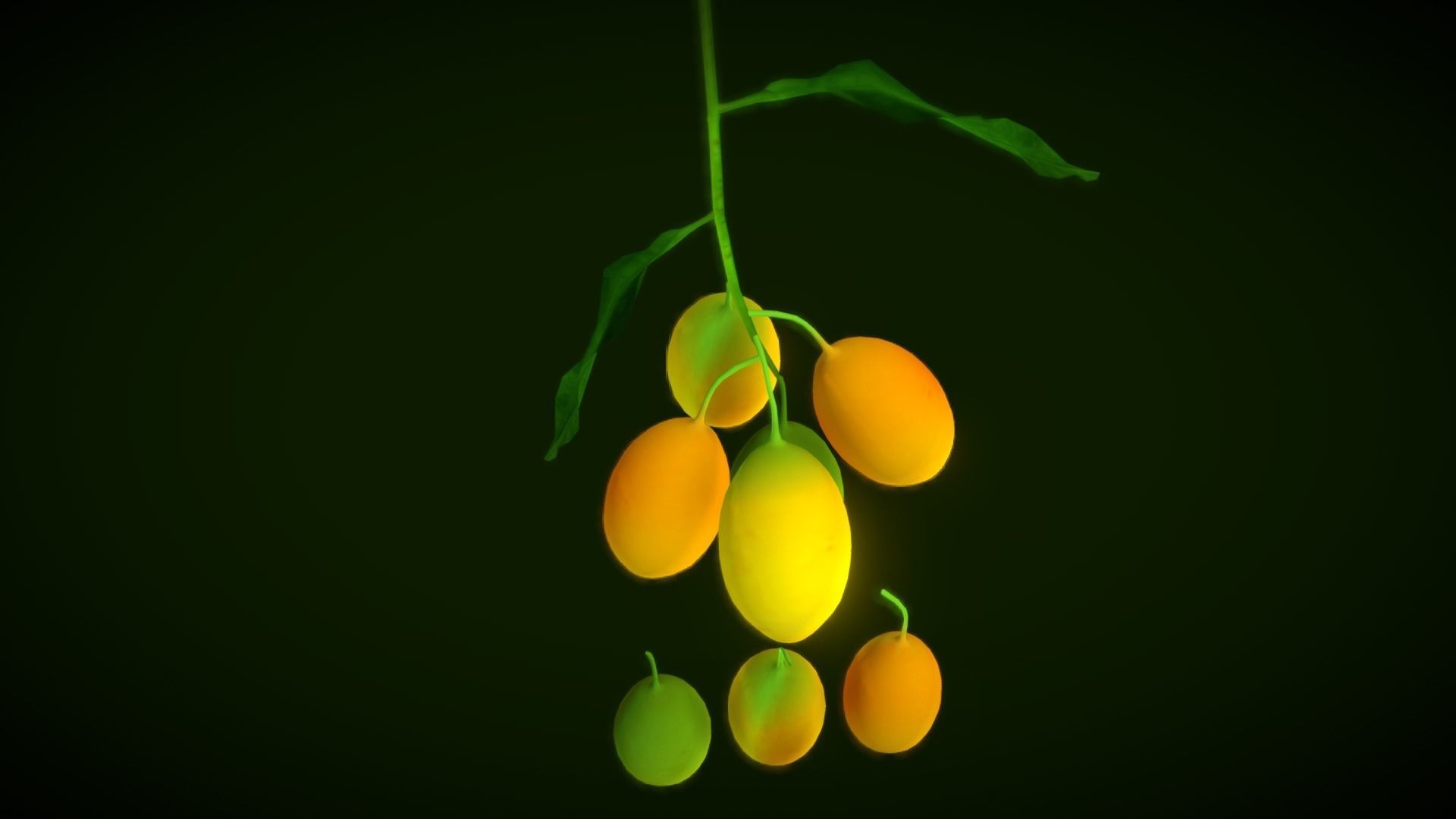 Collection Fruit Path7 Low-poly 3D model_7