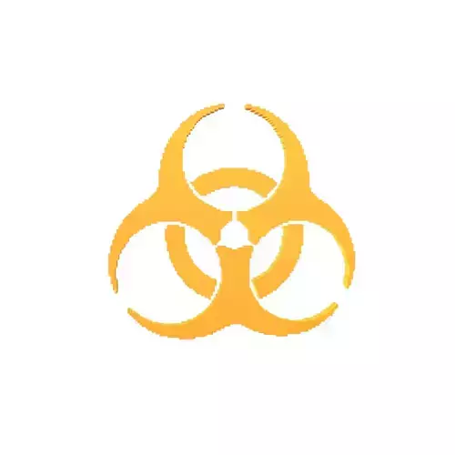 Voxel Biological Hazard Symbol v1 005