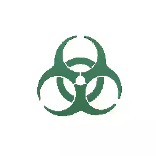 Voxel Biological Hazard Symbol v1 007