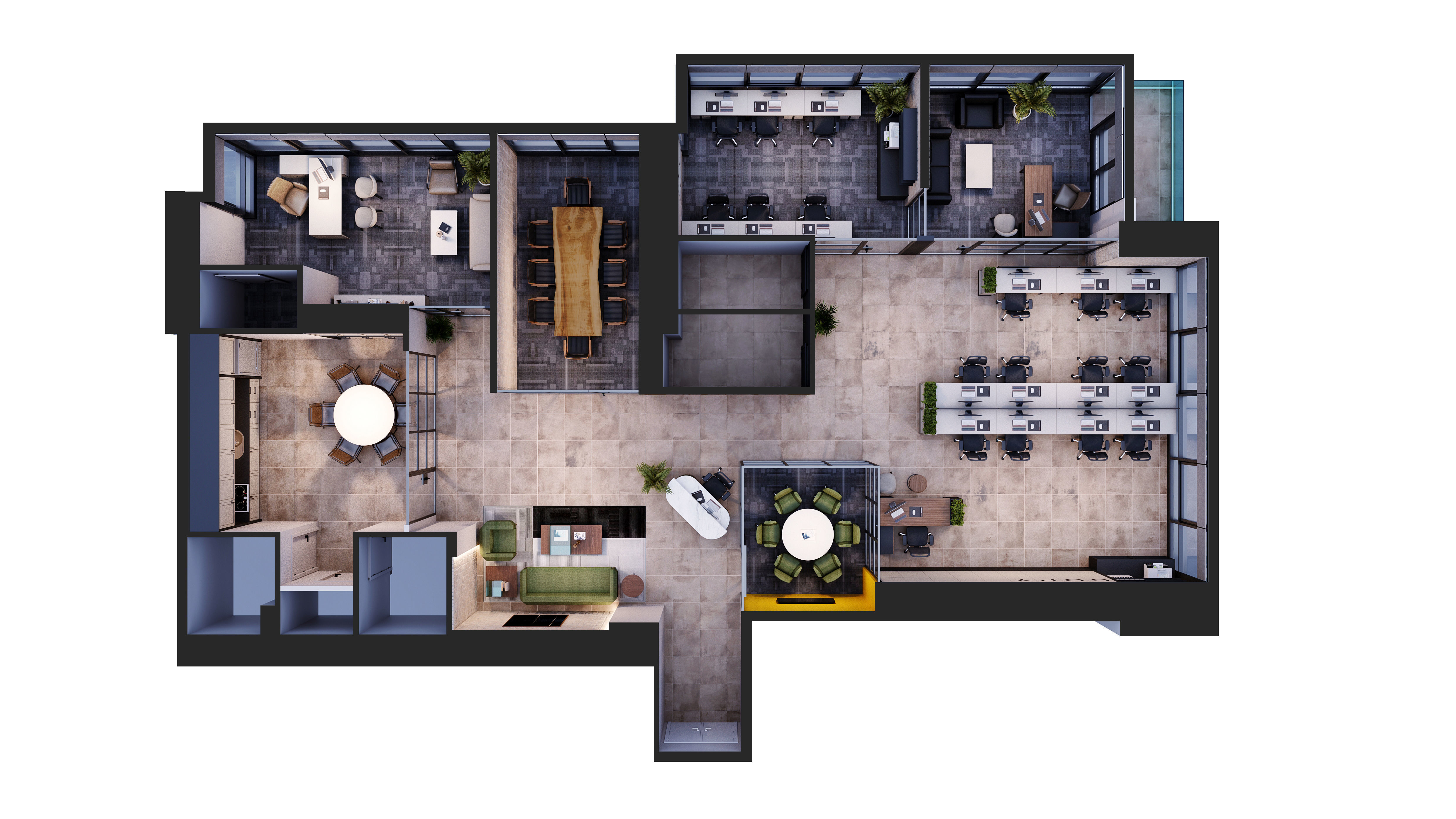 Office interior design 3D model_17