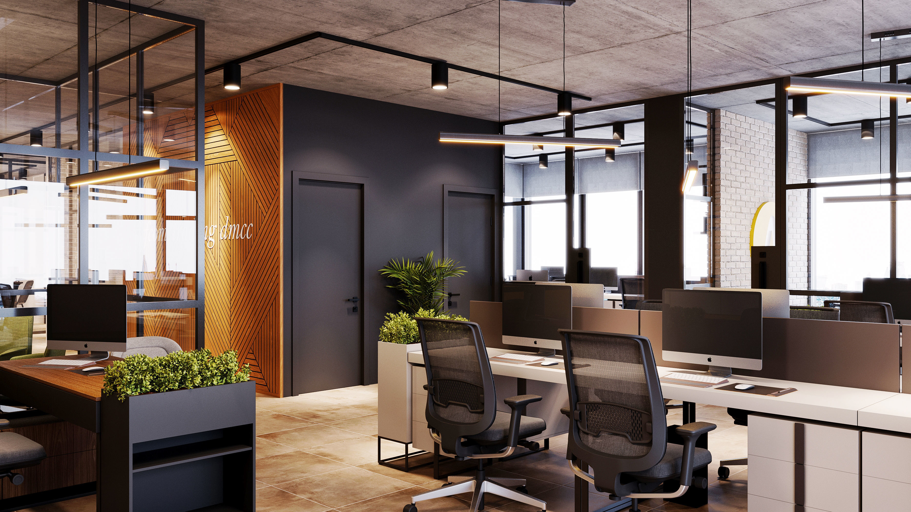 Office interior design 3D model_16