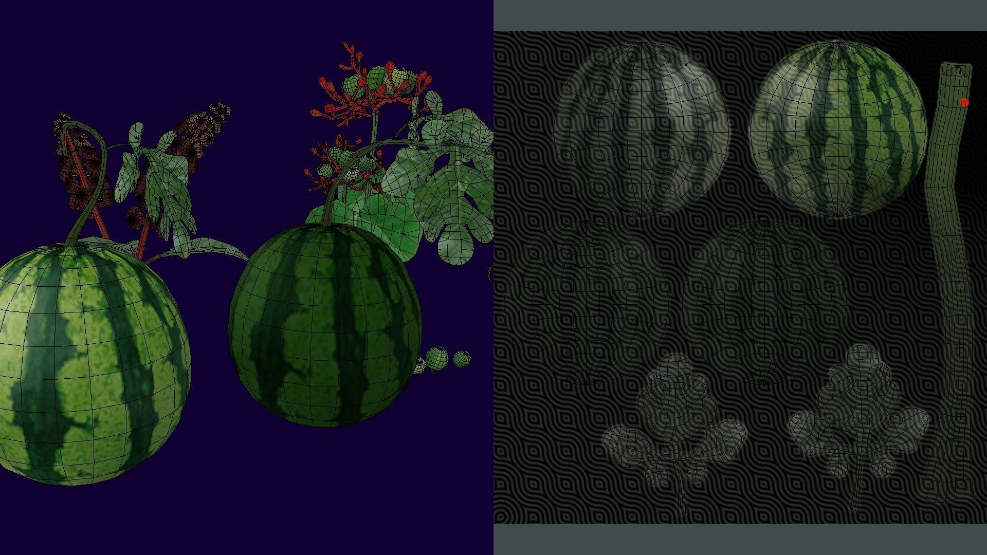 Collection Fruit Path6 Low-poly 3D model_17