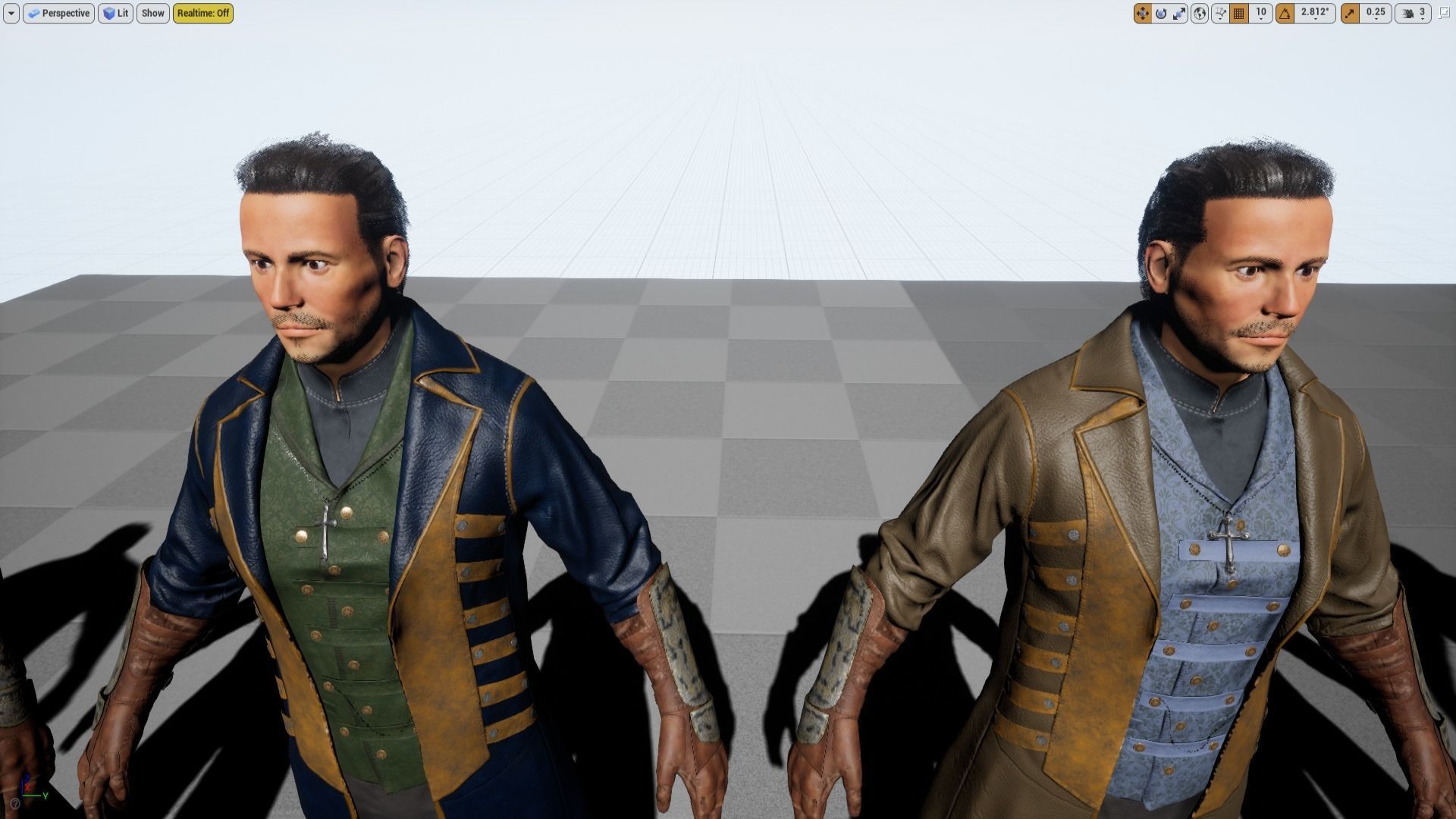 Gothic Character Low-poly 3D model_17