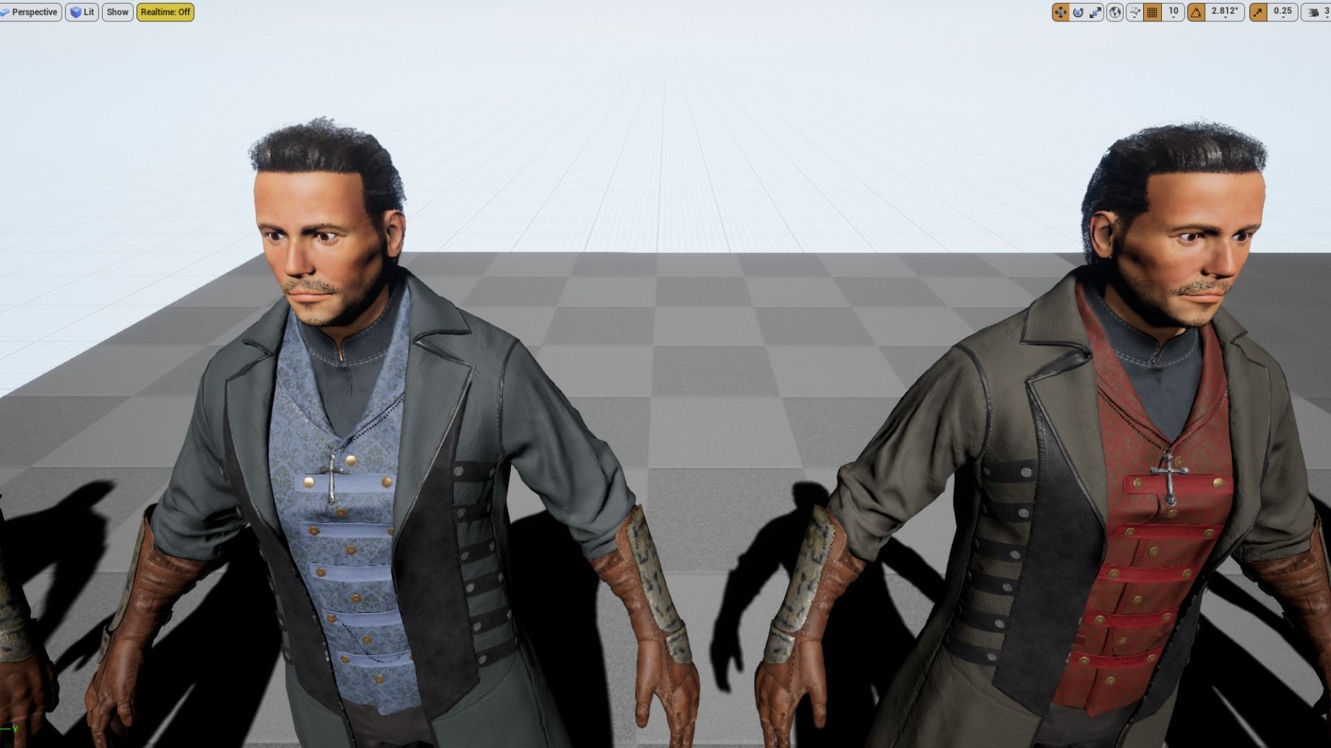 Gothic Character Low-poly 3D model_15