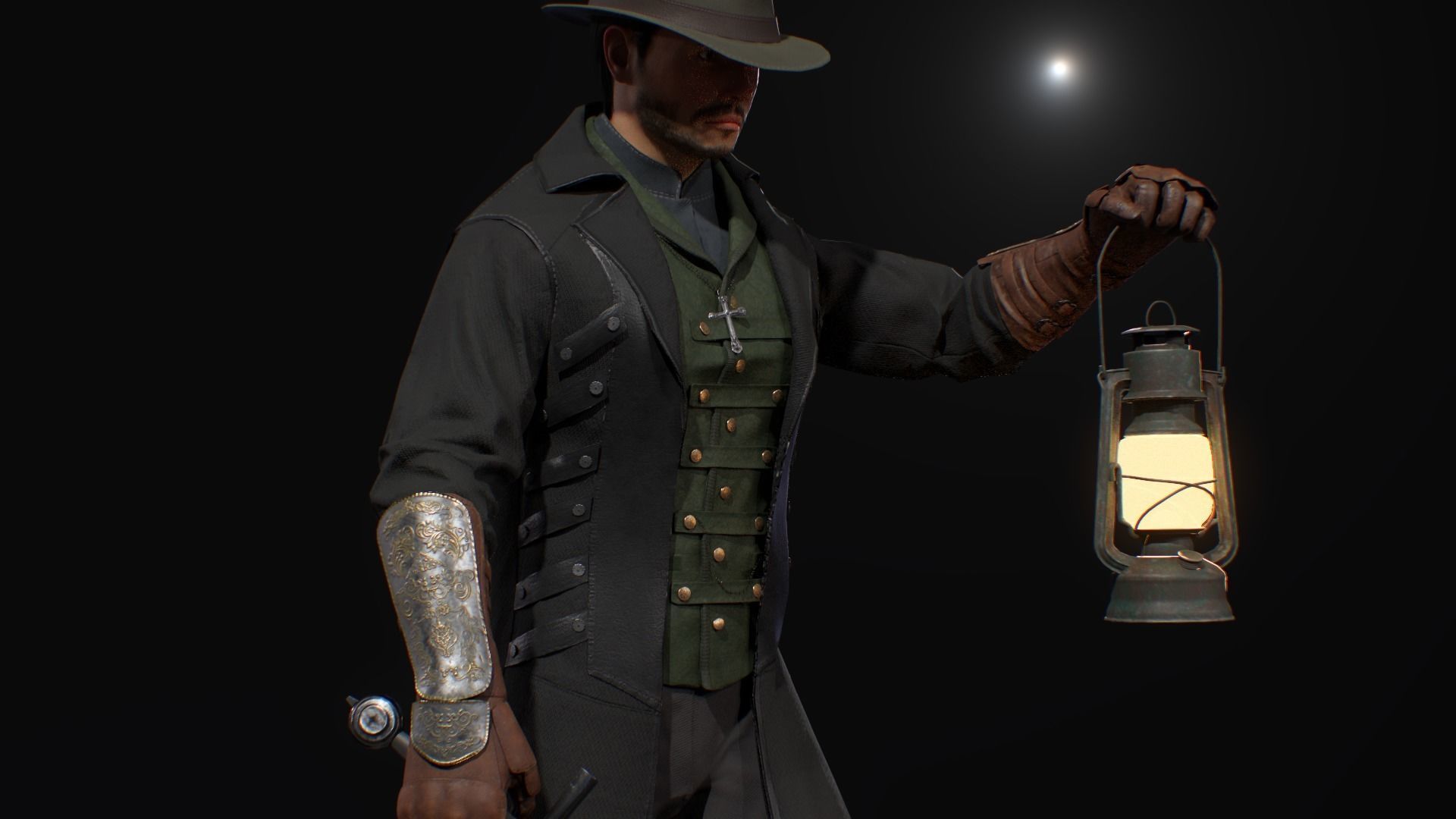 Gothic Character Low-poly 3D model_3