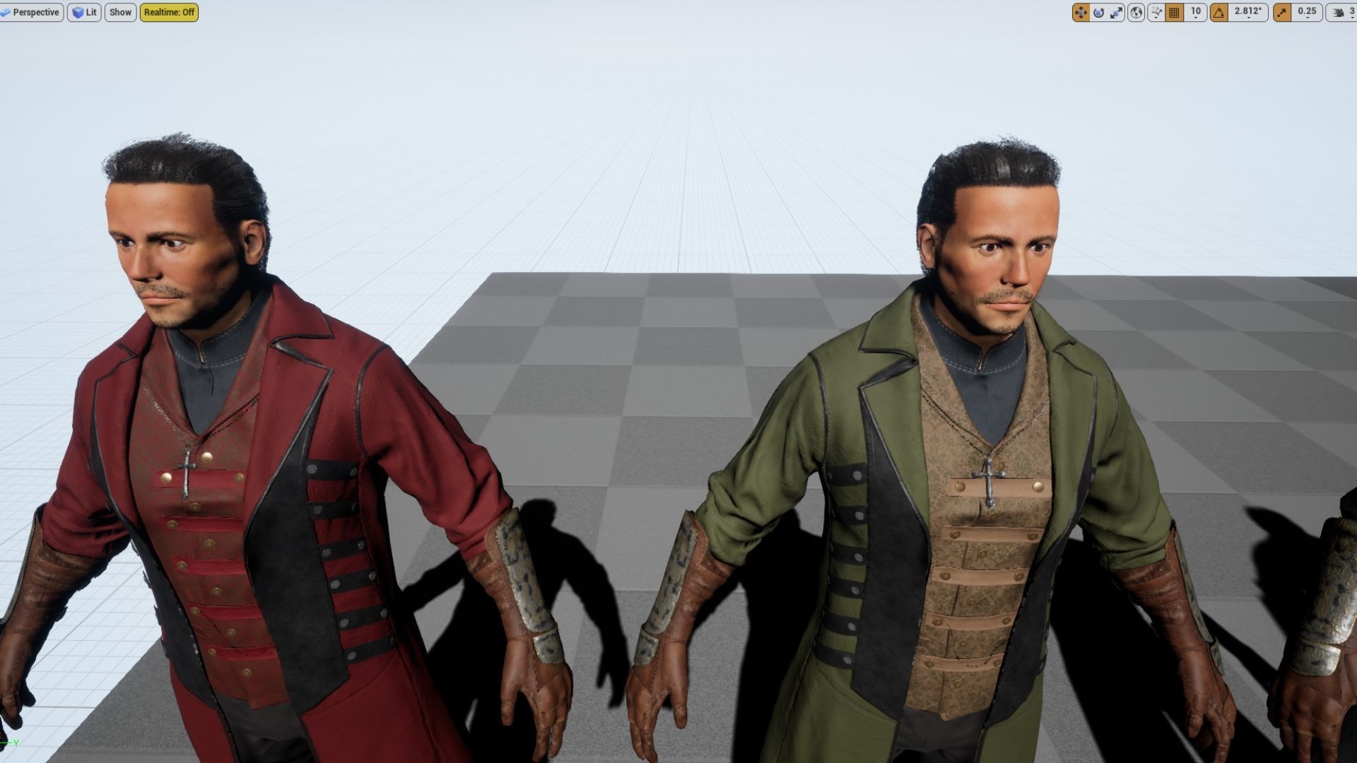 Gothic Character Low-poly 3D model_14