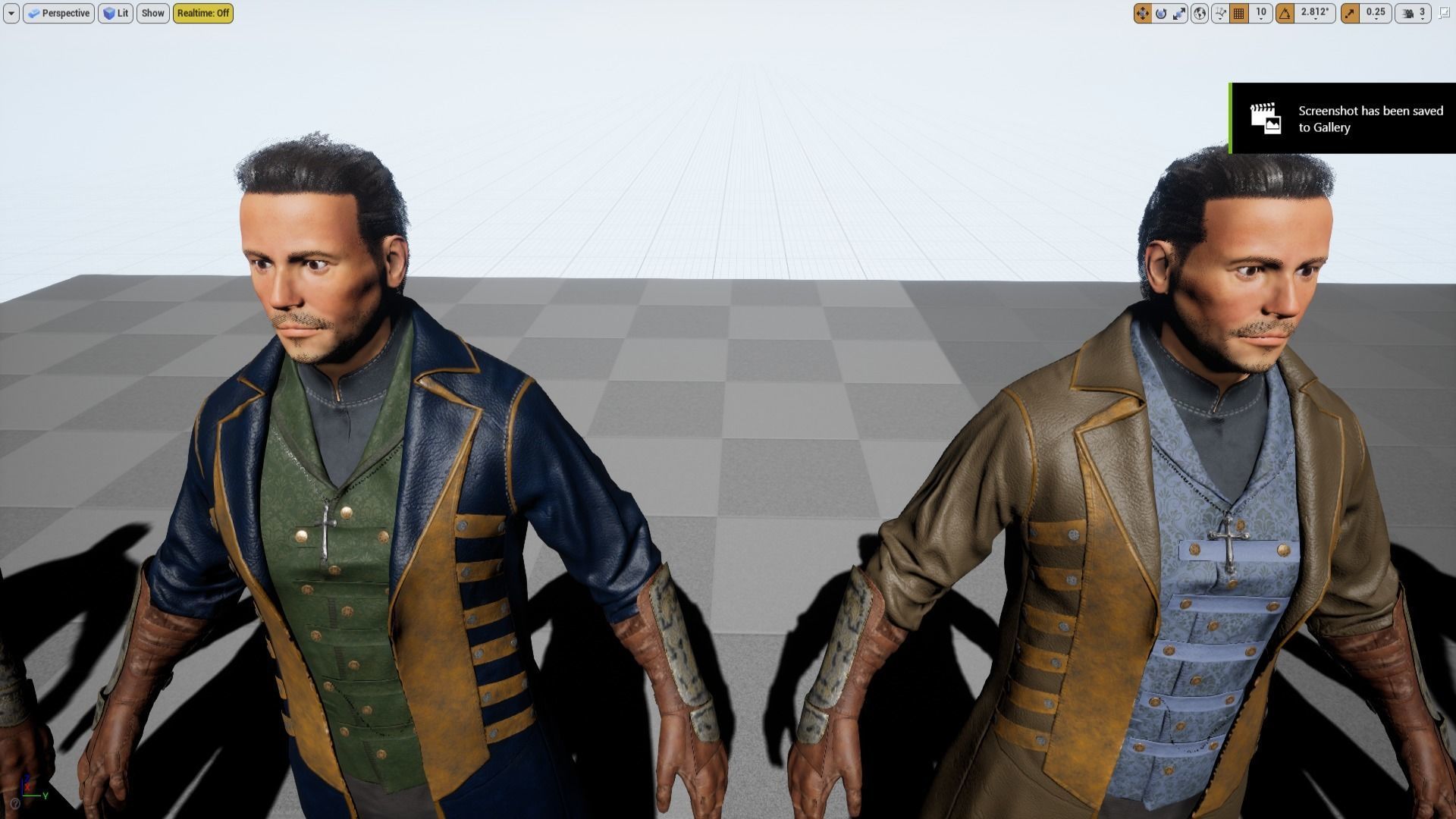 Gothic Character Low-poly 3D model_16