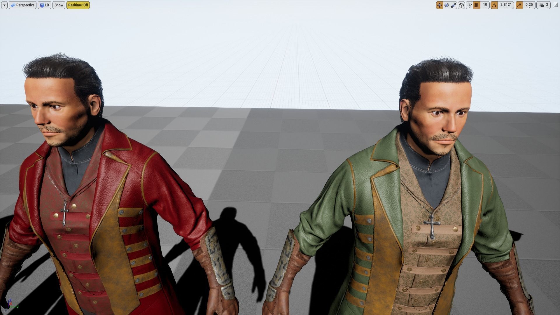 Gothic Character Low-poly 3D model_18