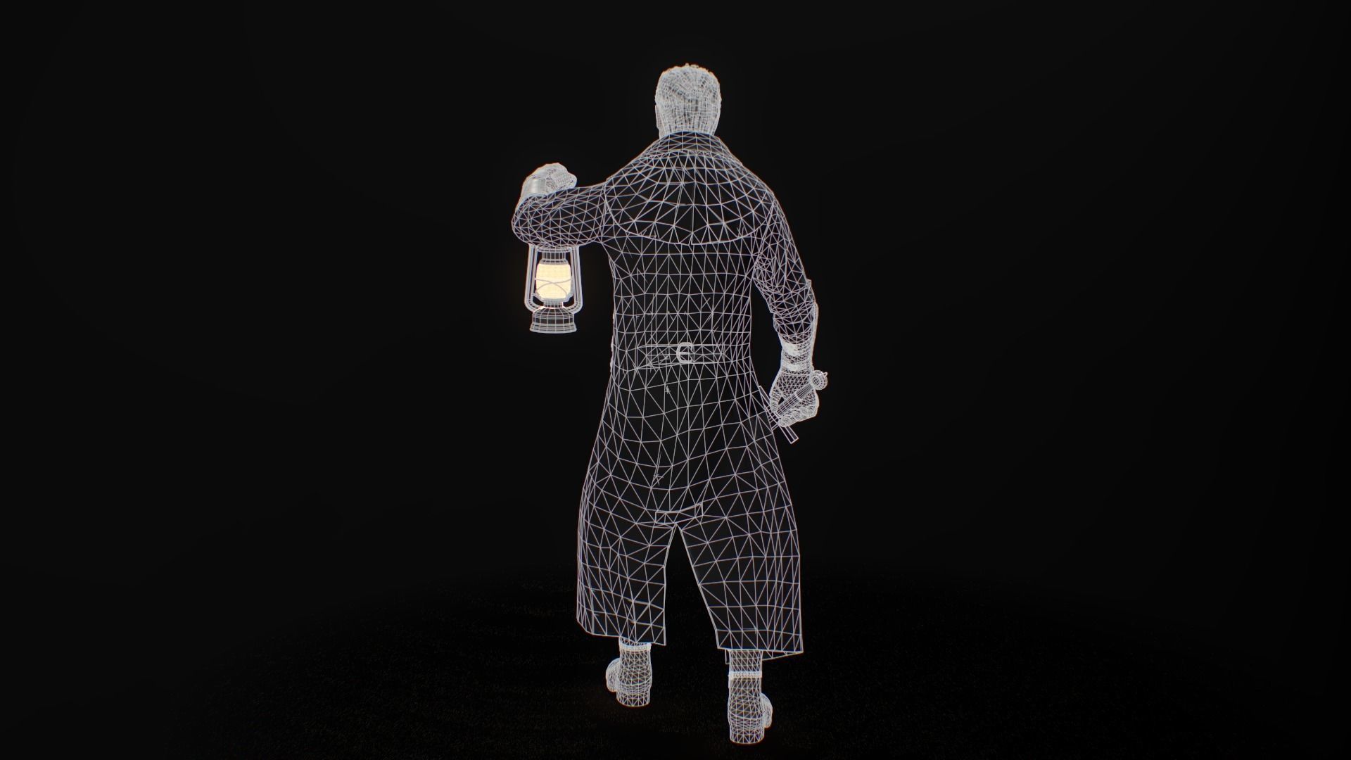 Gothic Character Low-poly 3D model_6