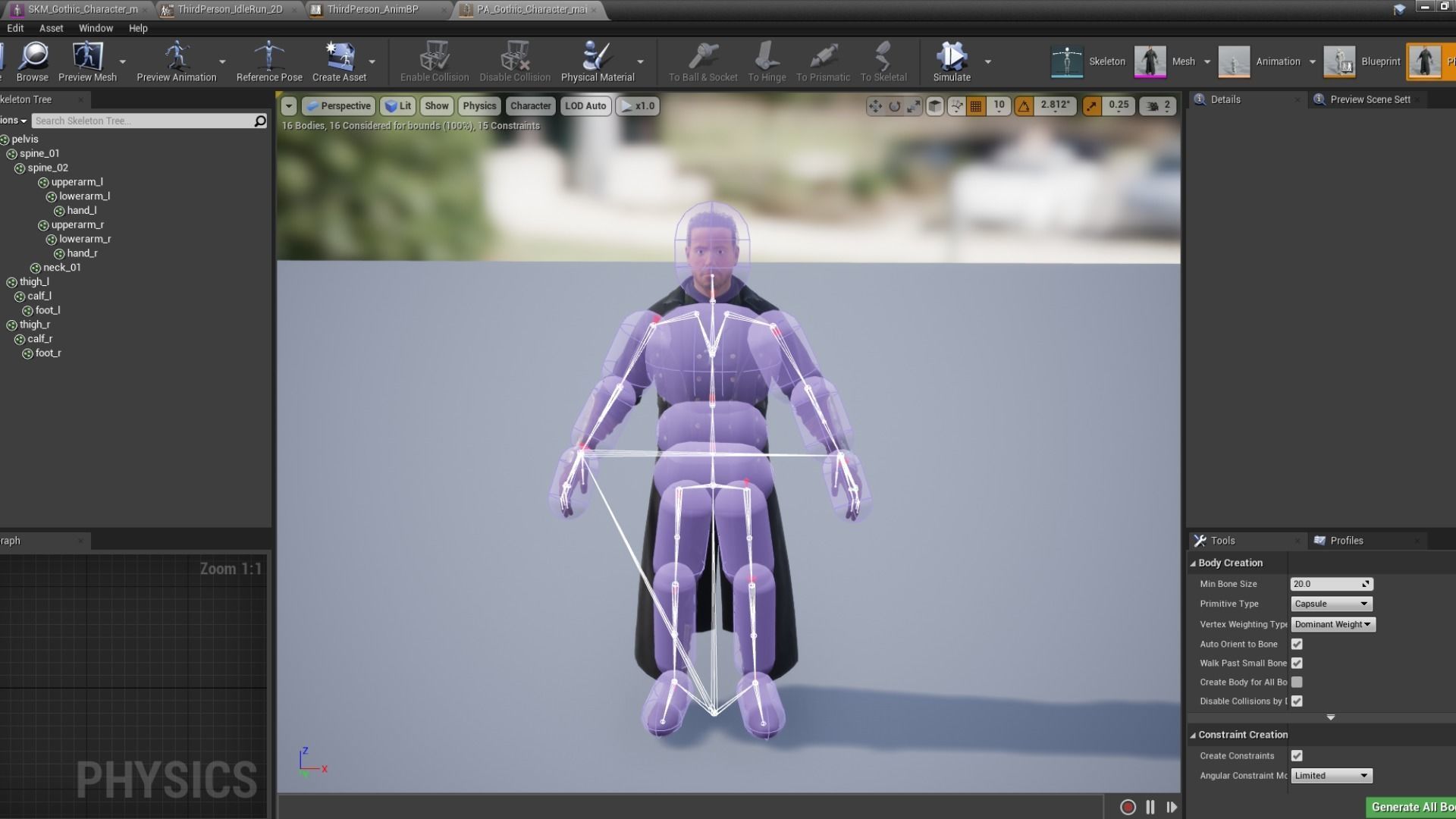 Gothic Character Low-poly 3D model_9