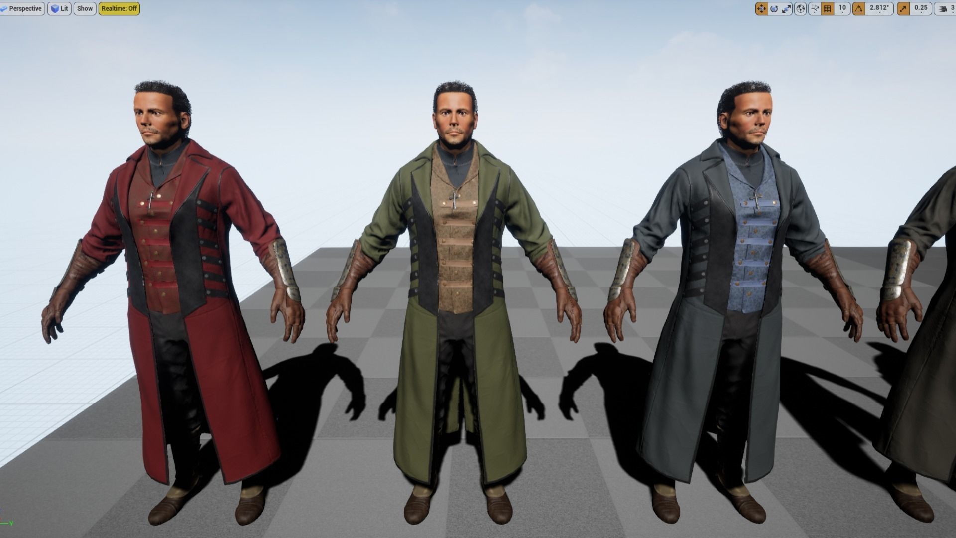 Gothic Character Low-poly 3D model_10