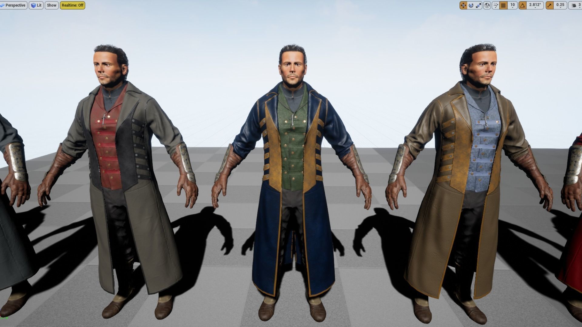 Gothic Character Low-poly 3D model_11