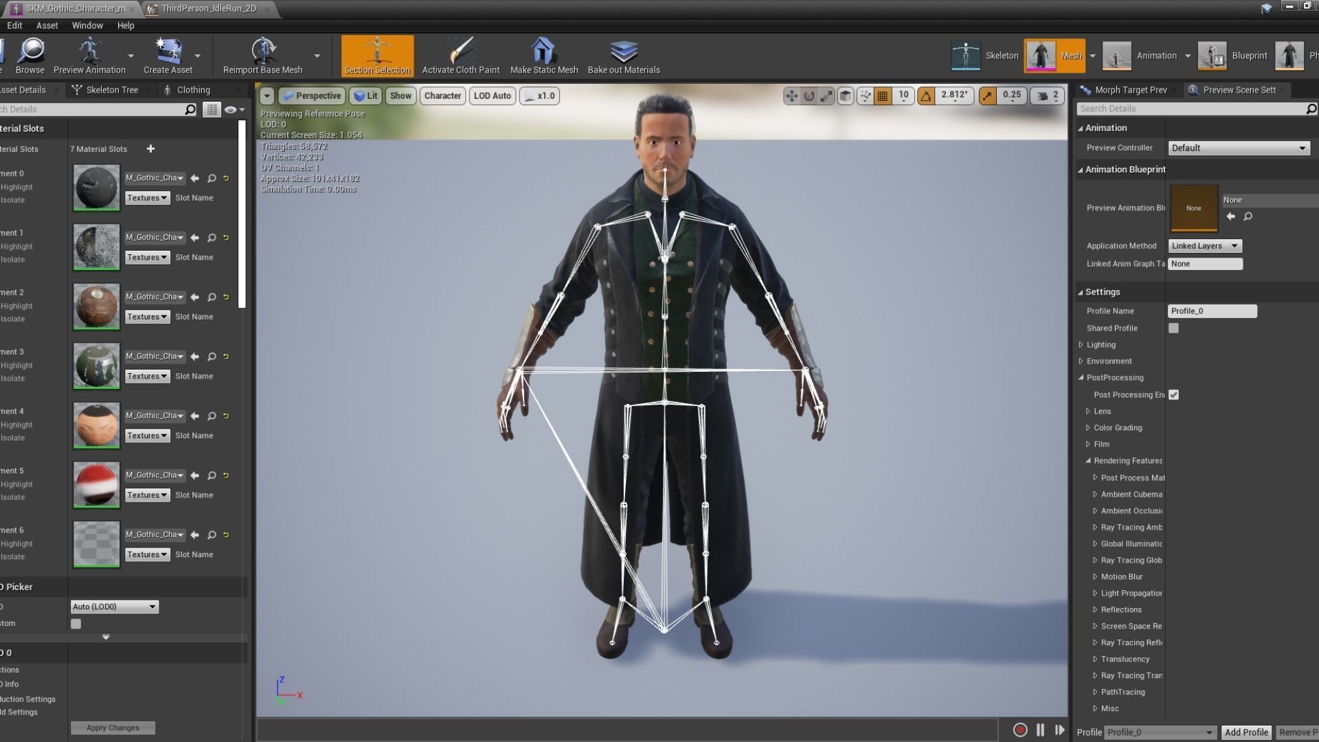 Gothic Character Low-poly 3D model_8