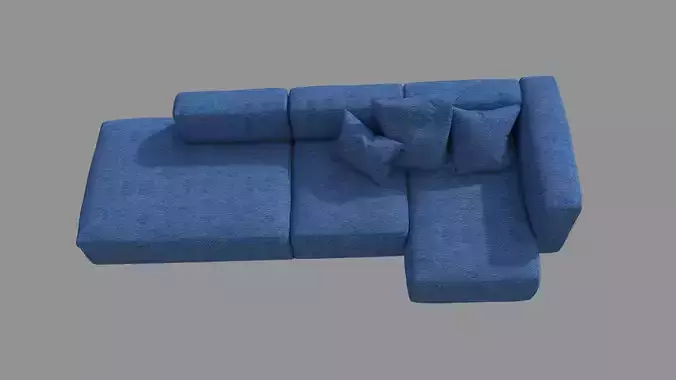Sectional Sofa Blue
