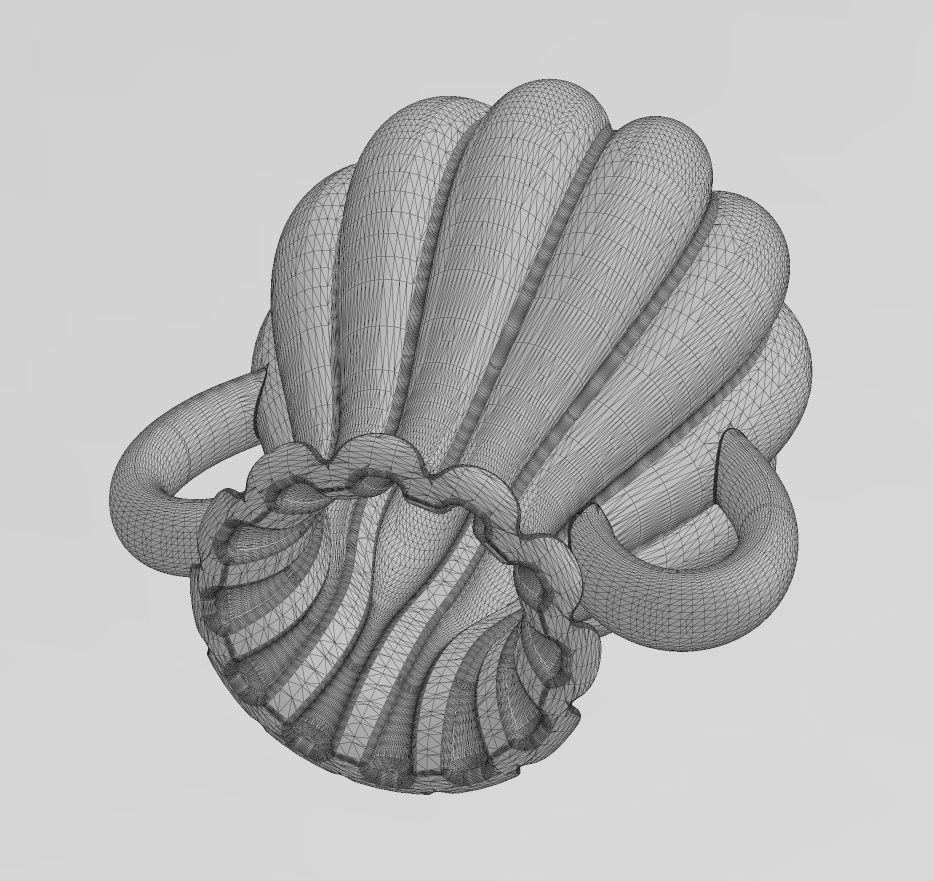 Ribbed classic urn and vase 3D print model_11