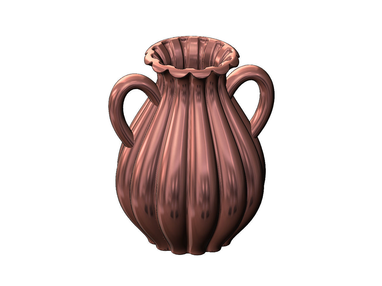 Ribbed classic urn and vase 3D print model_9