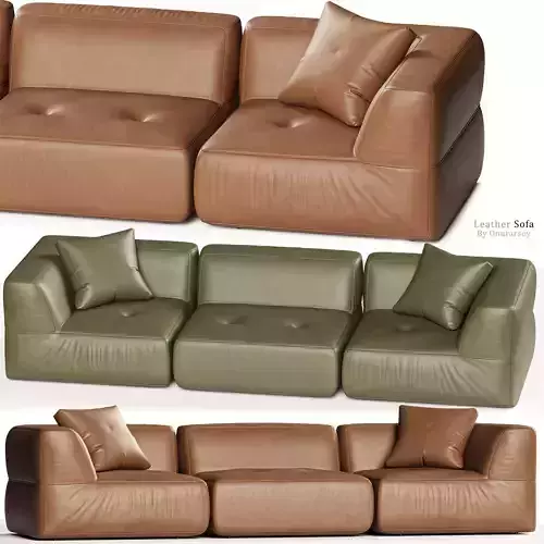 Crate and barrel  Angolare Sofa in Leather 